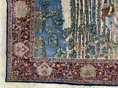 27117997e - Kerman Lawar fein, Persien, Anfang 20.Jhd, Wolle auf Baumwolle, ca. 245 x 155 cm, EHZ: ...