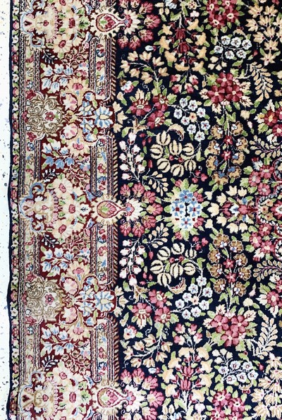 27117999c - Kirman Lawar fine, Persia, mid-20th century, wool on cotton, approx. 220 x 140 cm, ...