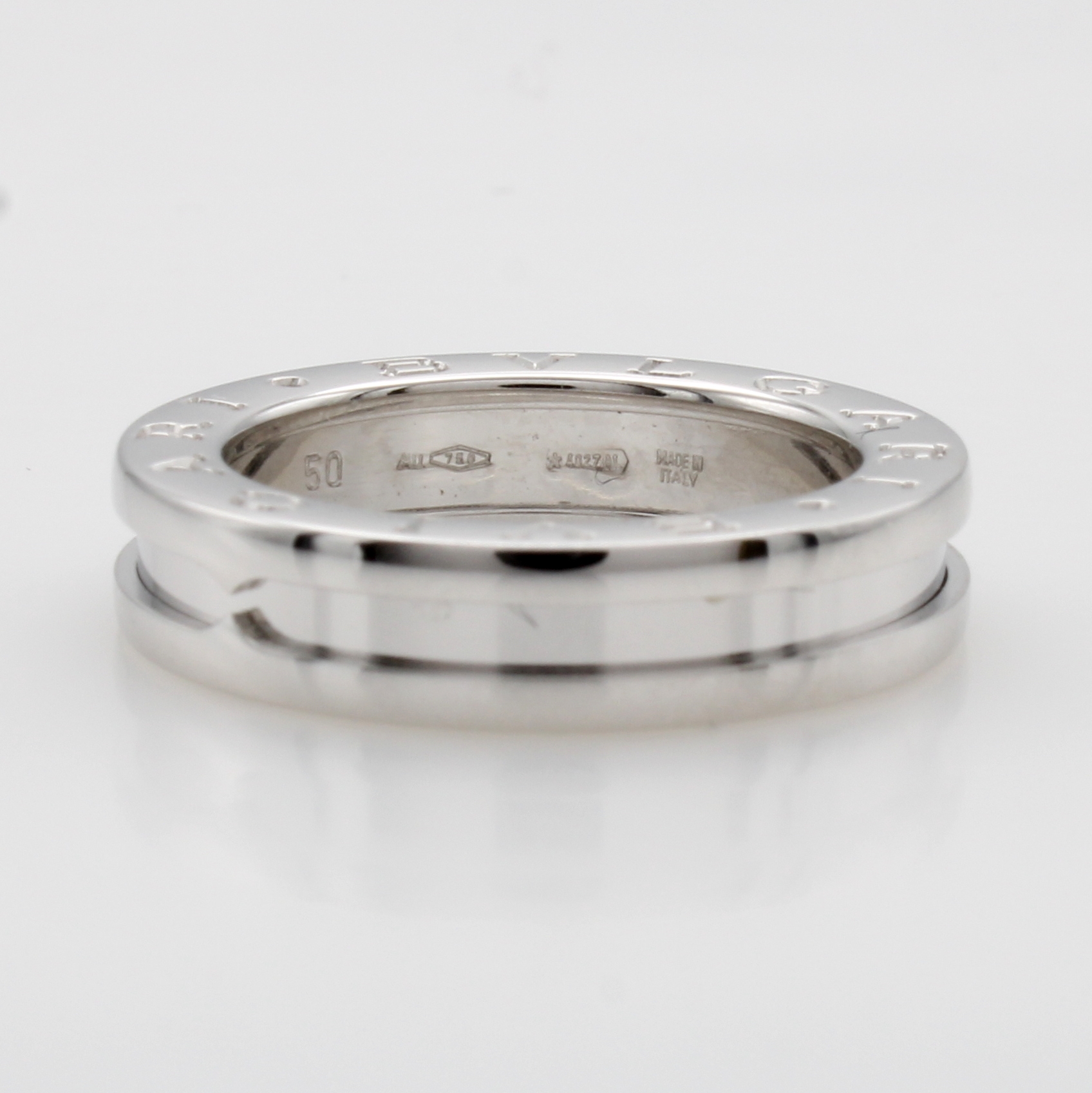 Image 27118022 - Ring ´Bvlgari Zero1´, WG 750/000, 1-Band, RW ca. 50, Gew. ca. 5.7g, orig. Etui u. ...