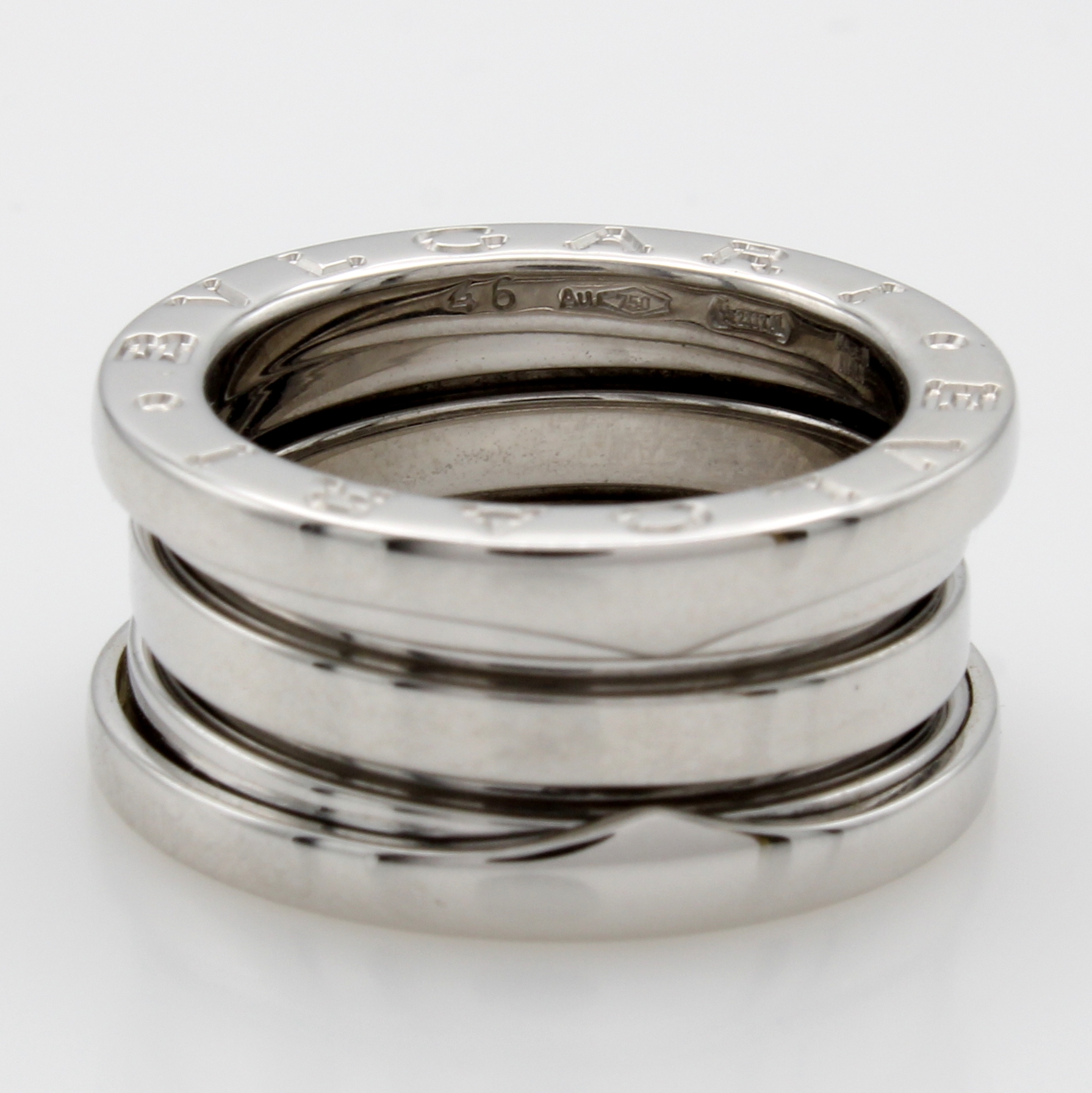 Image 27118023 - Ring ´Bvlgari Zero1´, WG 750/000, 3-Band, RW ca. 46, Gew. ca. 8.1g, orig. Etui u. ...