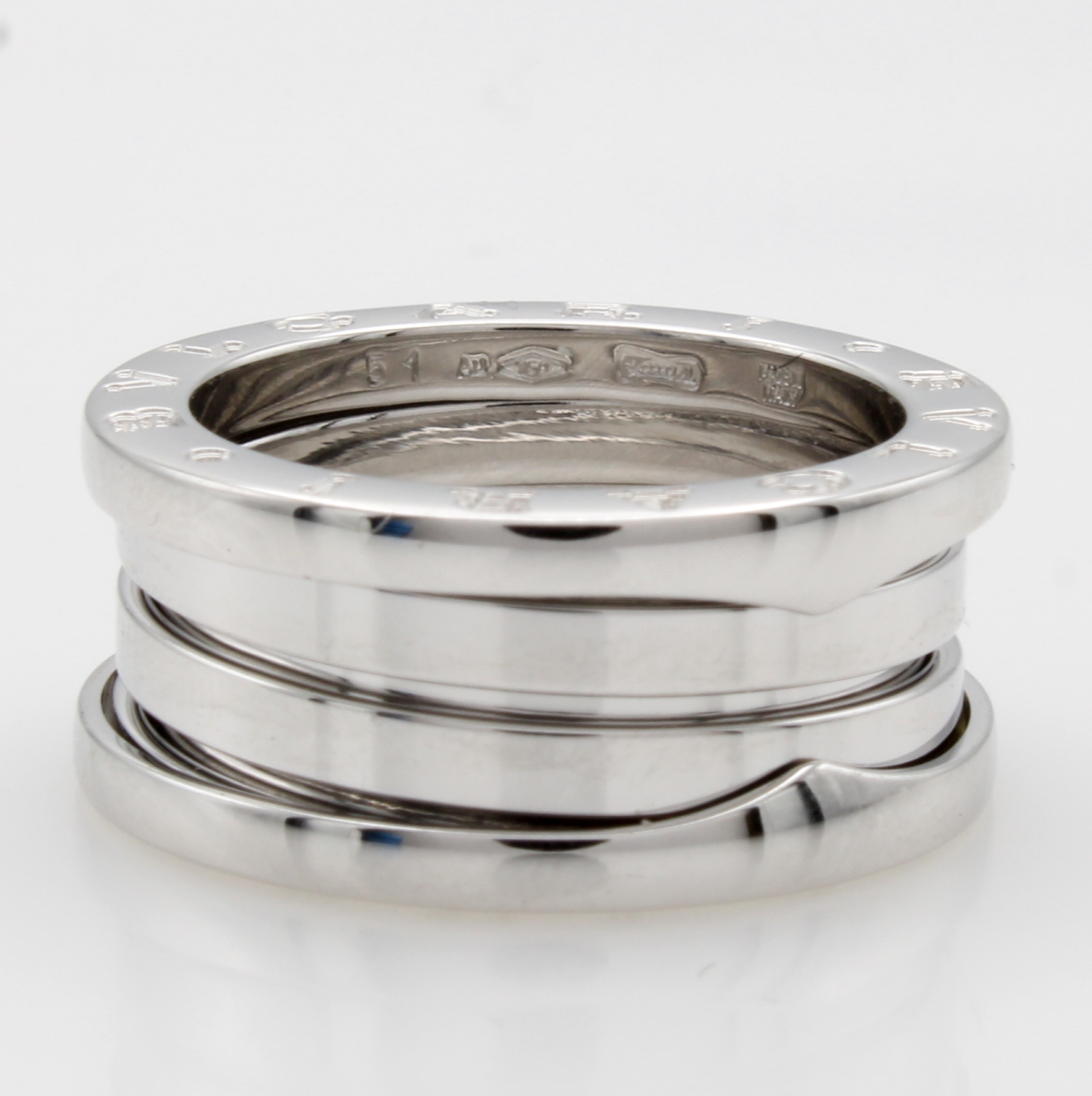 Image 27118024 - Ring ´Bvlgari Zero1´, WG 750/000, 3-Band, RW ca. 51, Gew. ca. 9.1g, orig. Etui u. ...