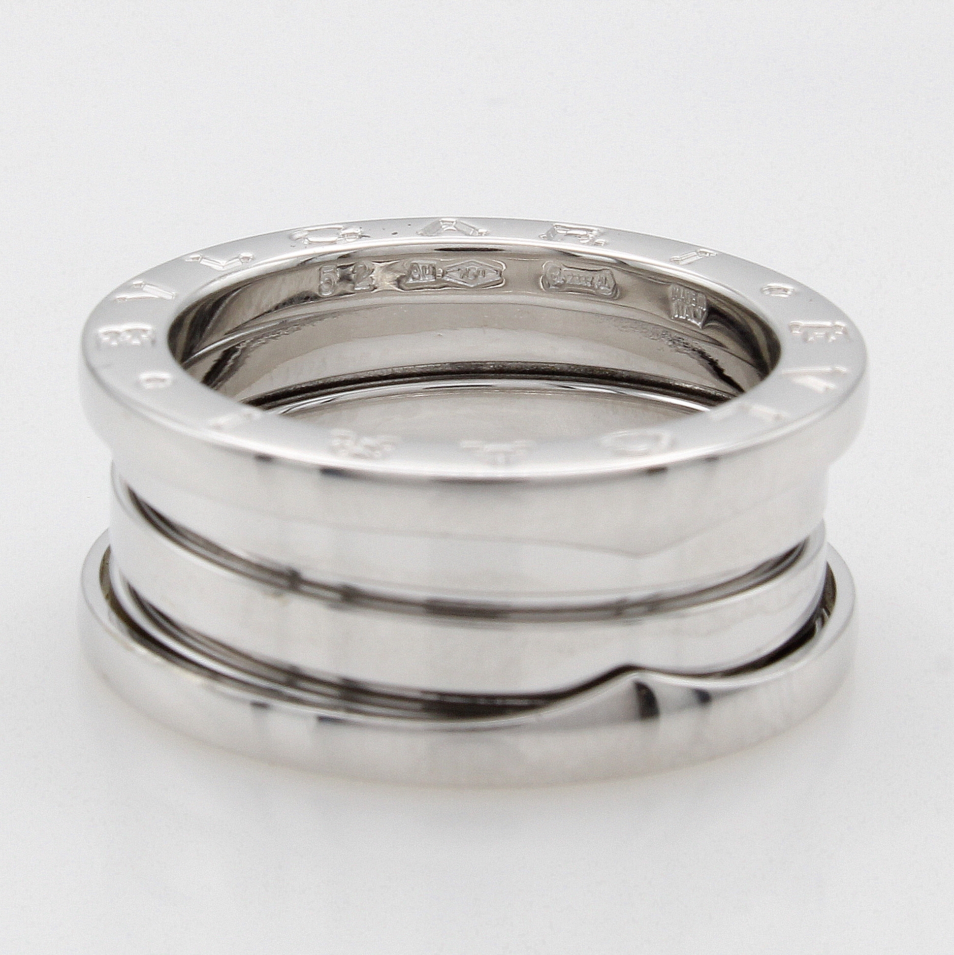 Image 27118025 - Ring ´Bvlgari Zero1´, WG 750/000, 3-Band, RW ca. 52, Gew. ca. 9.2g, orig. Etui u. ...