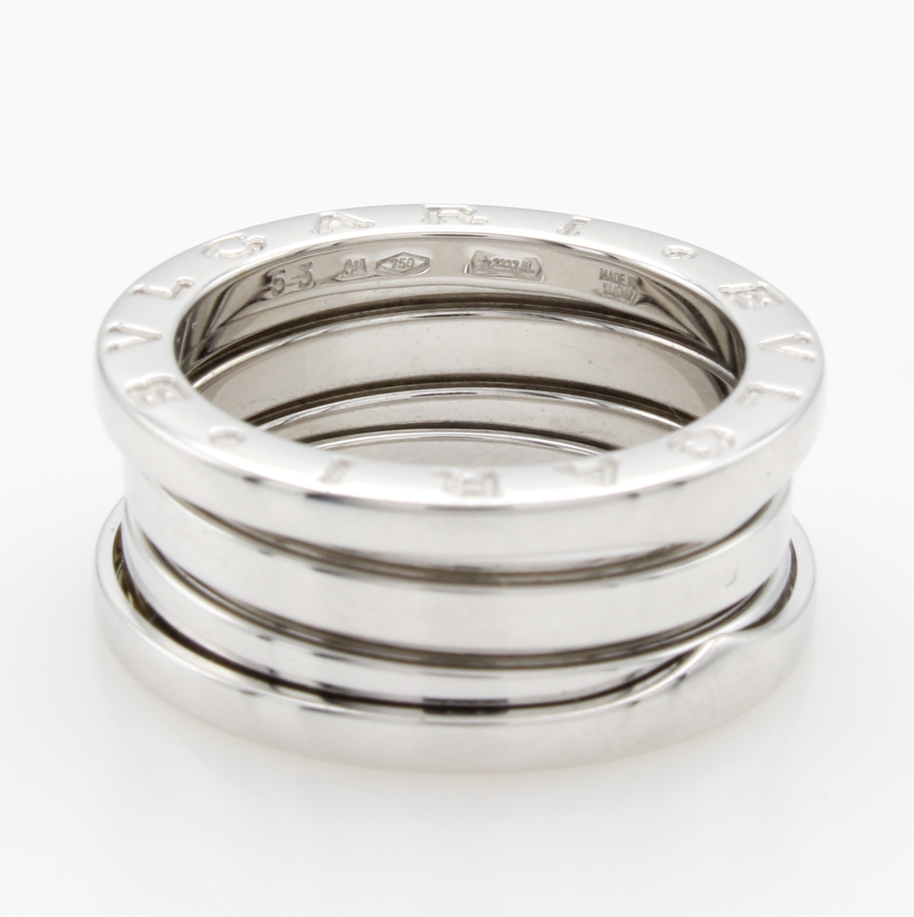 Image 27118026 - Ring ´Bvlgari Zero1´, WG 750/000, 3-Band, RW ca. 53, Gew. ca. 9.5g, orig. Etui u. ...