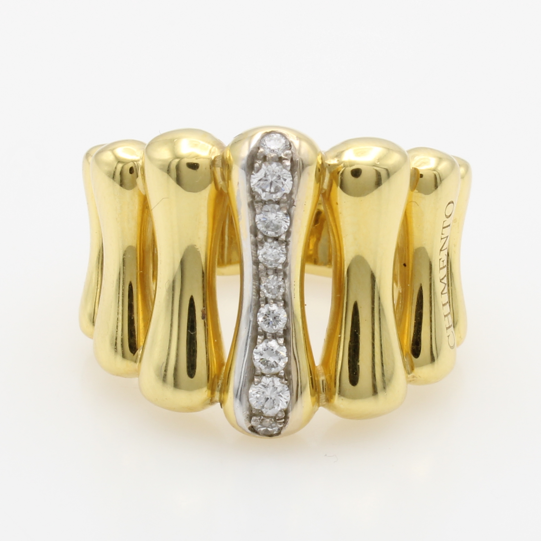Image 27118058 - Ring ´Chimento´ mit Brillanten, GG 750/000, stabförm. Elemente, Ringschiene nach unten ...