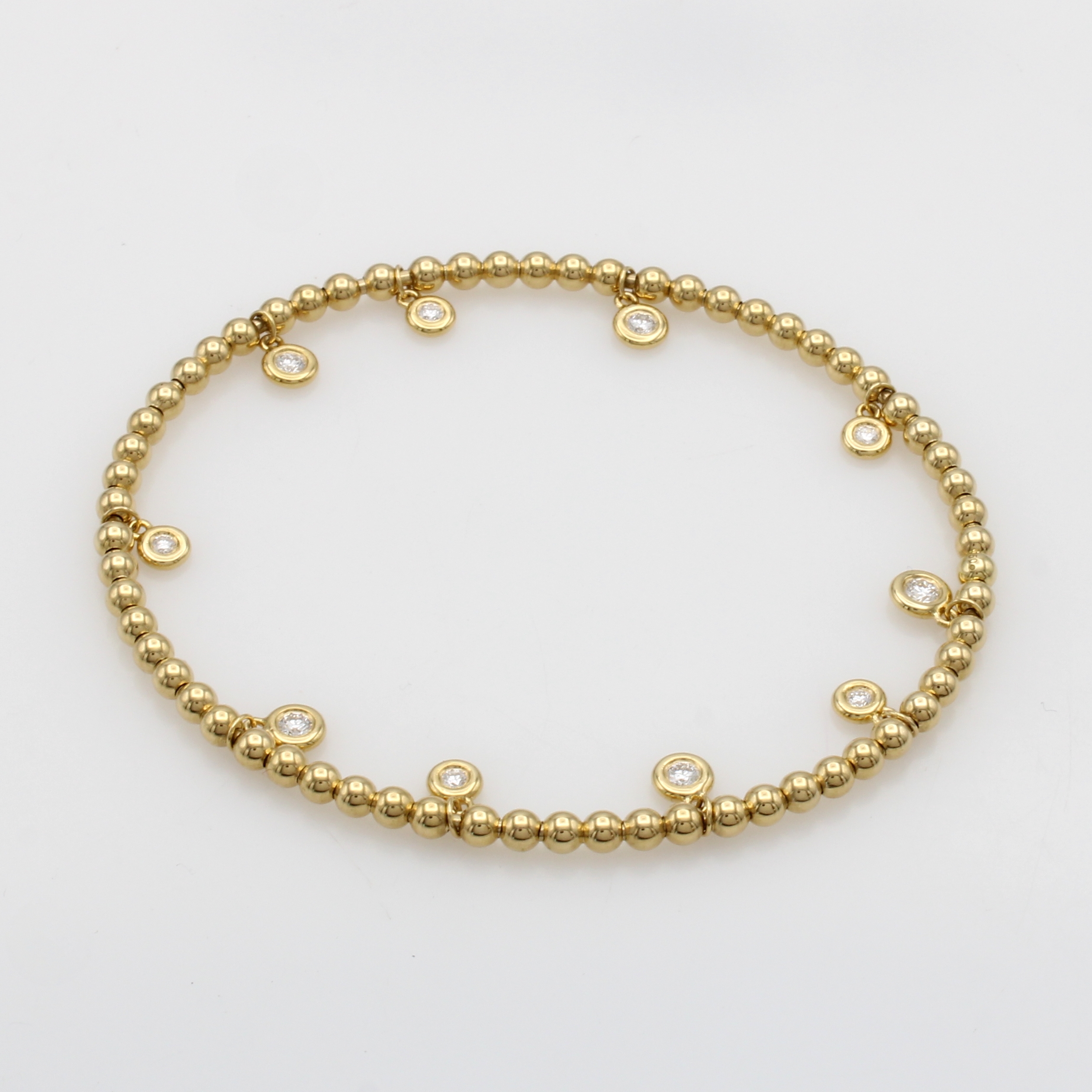 Image 27118070 - Flexibles Armband mit Brillanten, GG 750/000, 10 Brill. zus. ca. 0.44 ct feines ...