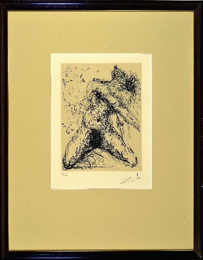 27118004k - Salvador Dali, 1904-1989, Le Pecheur, aus der Serie Hommage a Meissonier, handsign. und ...