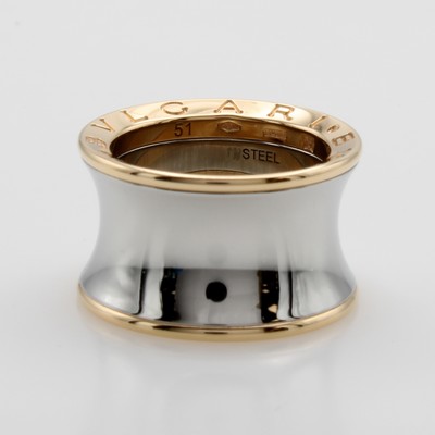 Image Ring ´Bvlgari Anish Kapoor Zero1´, Stahl u. RG 750/000, RW ca. 51, orig. Etui u. Papiere ...
