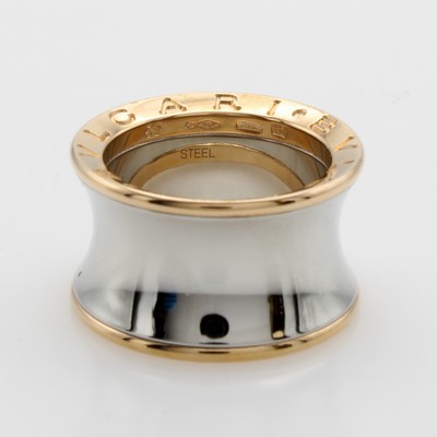 Image Ring ´Bvlgari Anish Kapoor Zero1´, Stahl u. RG 750/000, RW ca. 52, orig. Etui u. Papiere ...