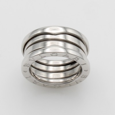 27118023a - Ring ´Bvlgari Zero1´, WG 750/000, 3-Band, RW ca. 46, Gew. ca. 8.1g, orig. Etui u. ...