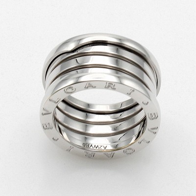27118029a - Ring ´Bvlgari Zero1´, WG 750/000, 4-Band, RW ca. 52, Gew. ca. 10.8g, orig. Etui u. ...