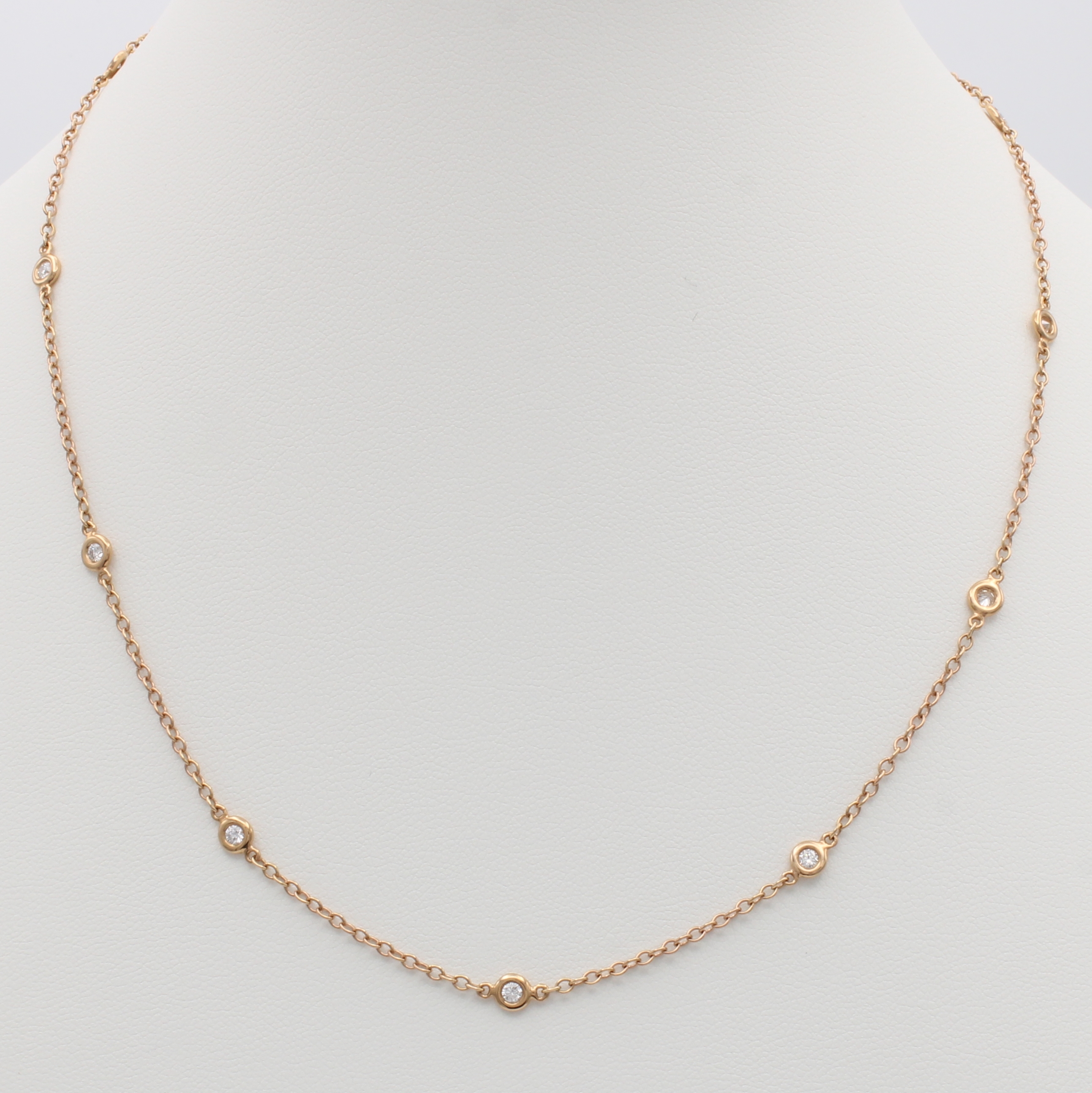 Image 27118205 - Kette mit Brillanten, RG 750/000, 10 Brill. zus. ca. 0.40 ct feines Weiß/si in Kette ...