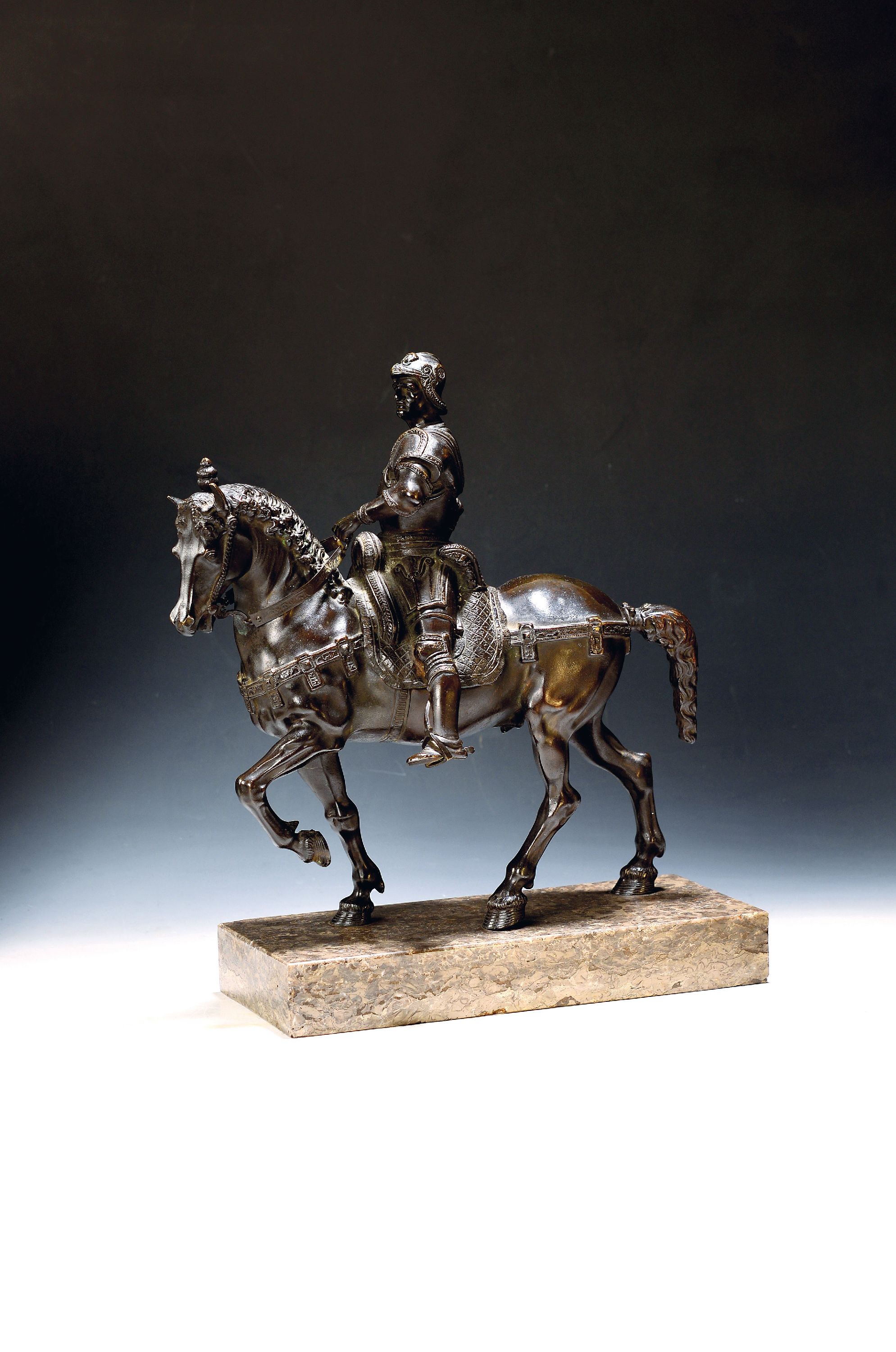 Image 27118276 - Reiterstandbild des Bartolomeo Colleoni, nach Andrea del Verrocchio, um 1900, Bronze ...