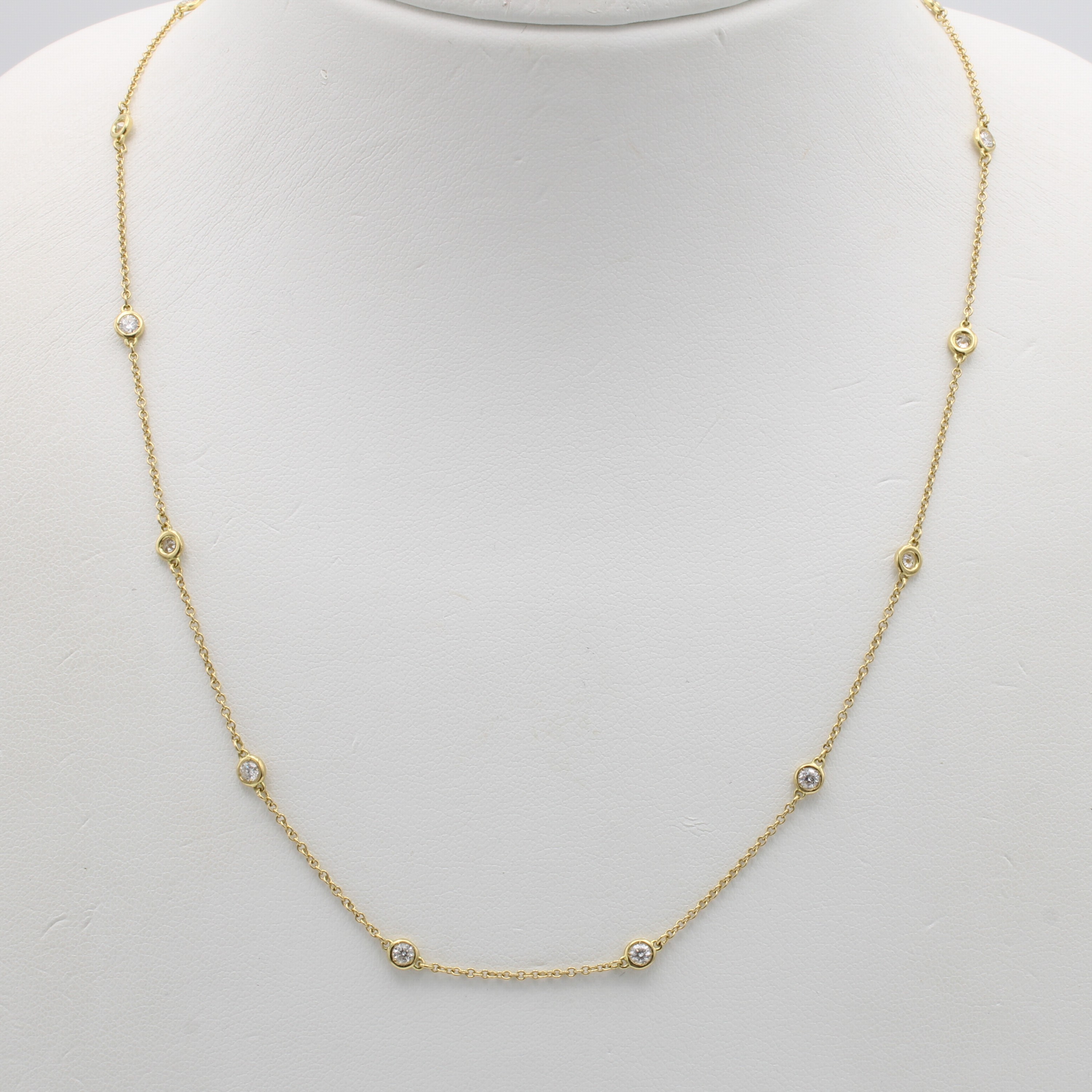Image 27118279 - Langes Collier mit Brillanten, GG 750/000, Brill. in Kette integriert zus. ca. 1.92 ct ...
