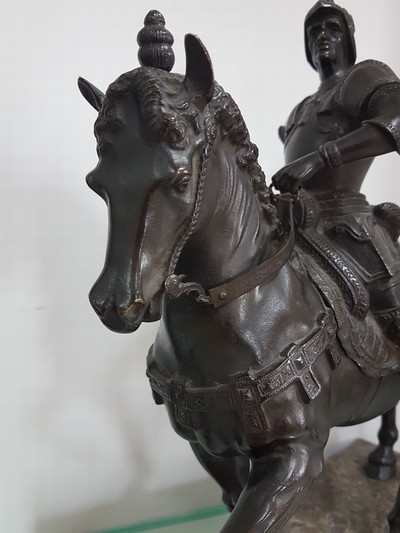 27118276b - Reiterstandbild des Bartolomeo Colleoni, nach Andrea del Verrocchio, um 1900, Bronze ...