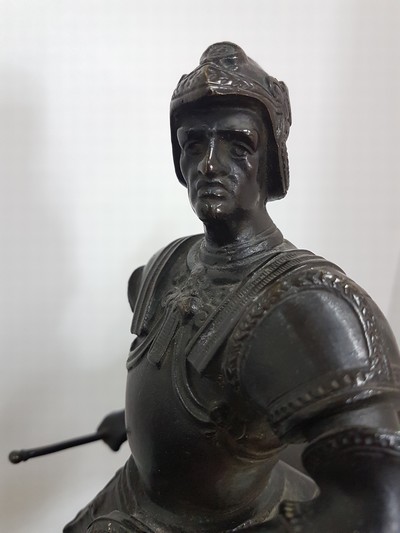 27118276d - Reiterstandbild des Bartolomeo Colleoni, nach Andrea del Verrocchio, um 1900, Bronze ...
