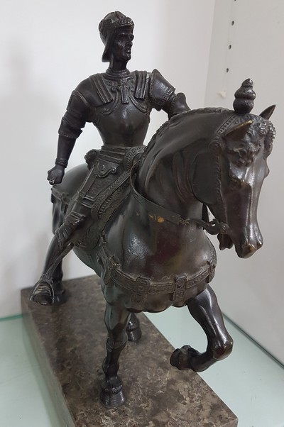 27118276e - Reiterstandbild des Bartolomeo Colleoni, nach Andrea del Verrocchio, um 1900, Bronze ...