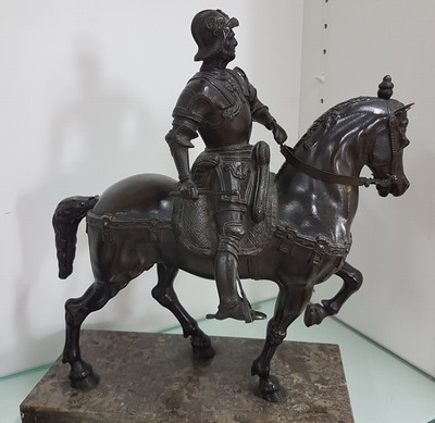 27118276f - Reiterstandbild des Bartolomeo Colleoni, nach Andrea del Verrocchio, um 1900, Bronze ...
