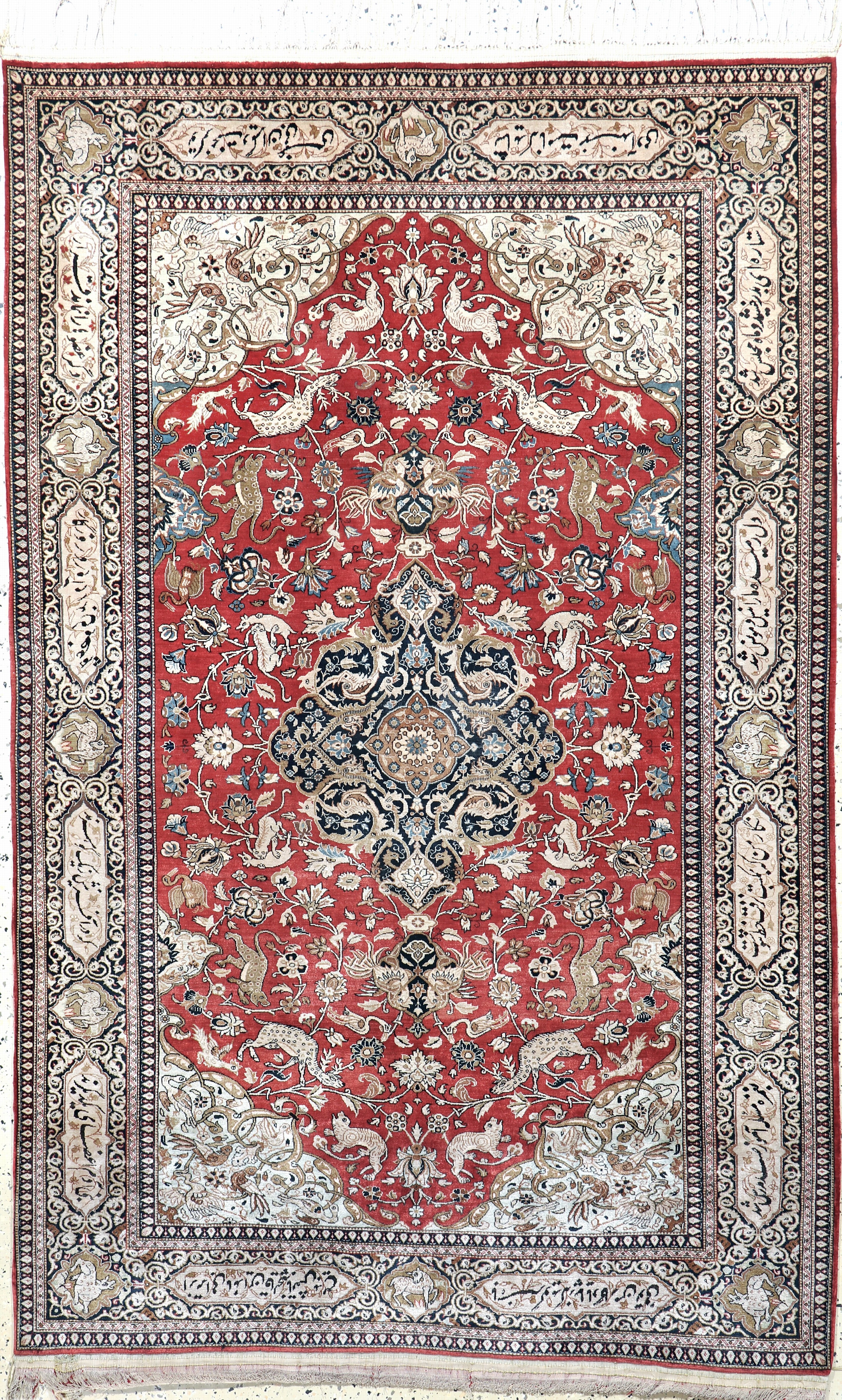 Image 27118320 - Ghom Seide alt, Persien, Mitte 20.Jhd, reine Naturseide, ca. 210 x 136 cm, EHZ: 2 ...