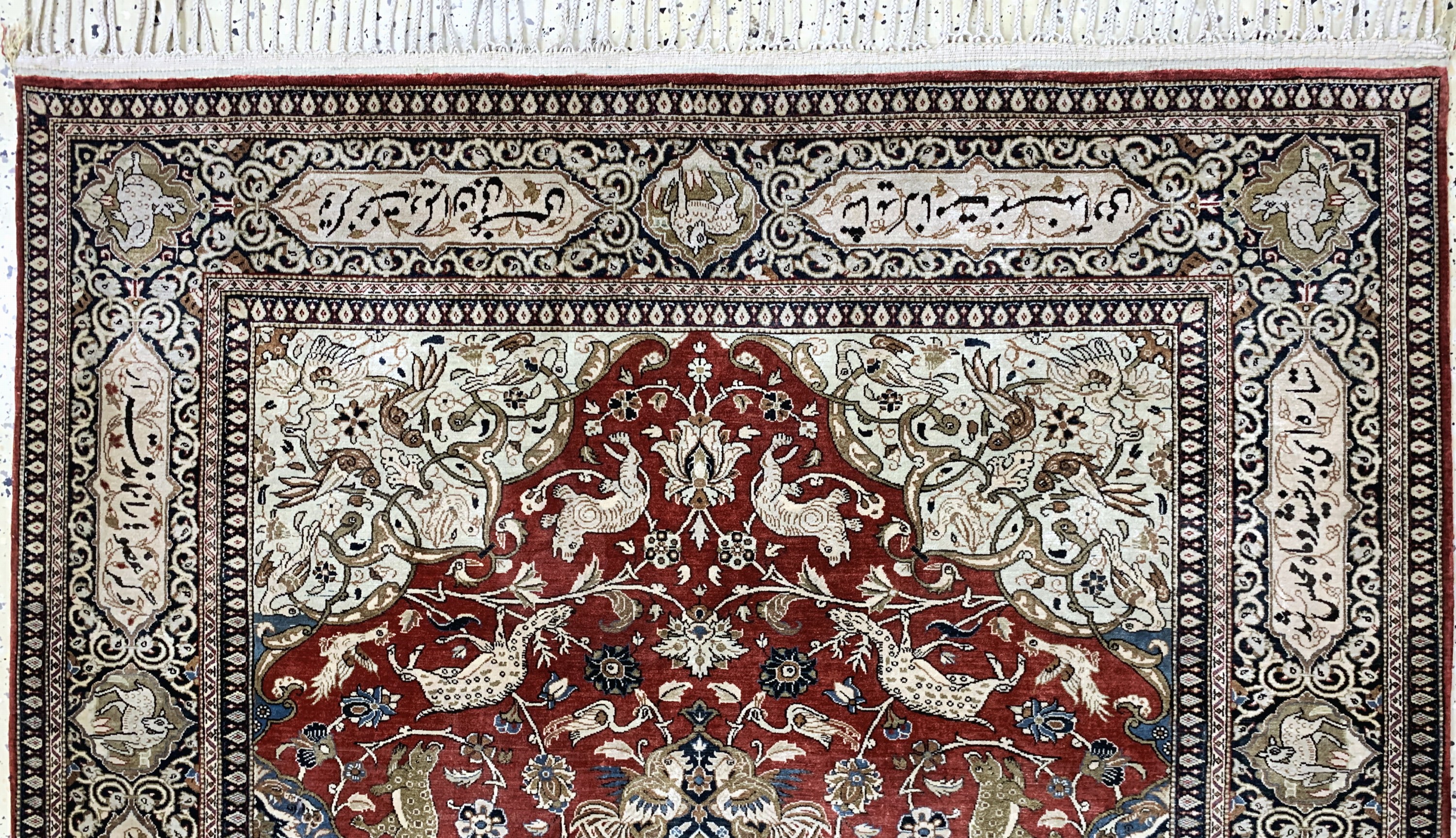Detail c: Ghom Seide alt, Persien, Mitte 20.Jhd, reine Naturseide, ca. 210 x 136 cm, EHZ: 2