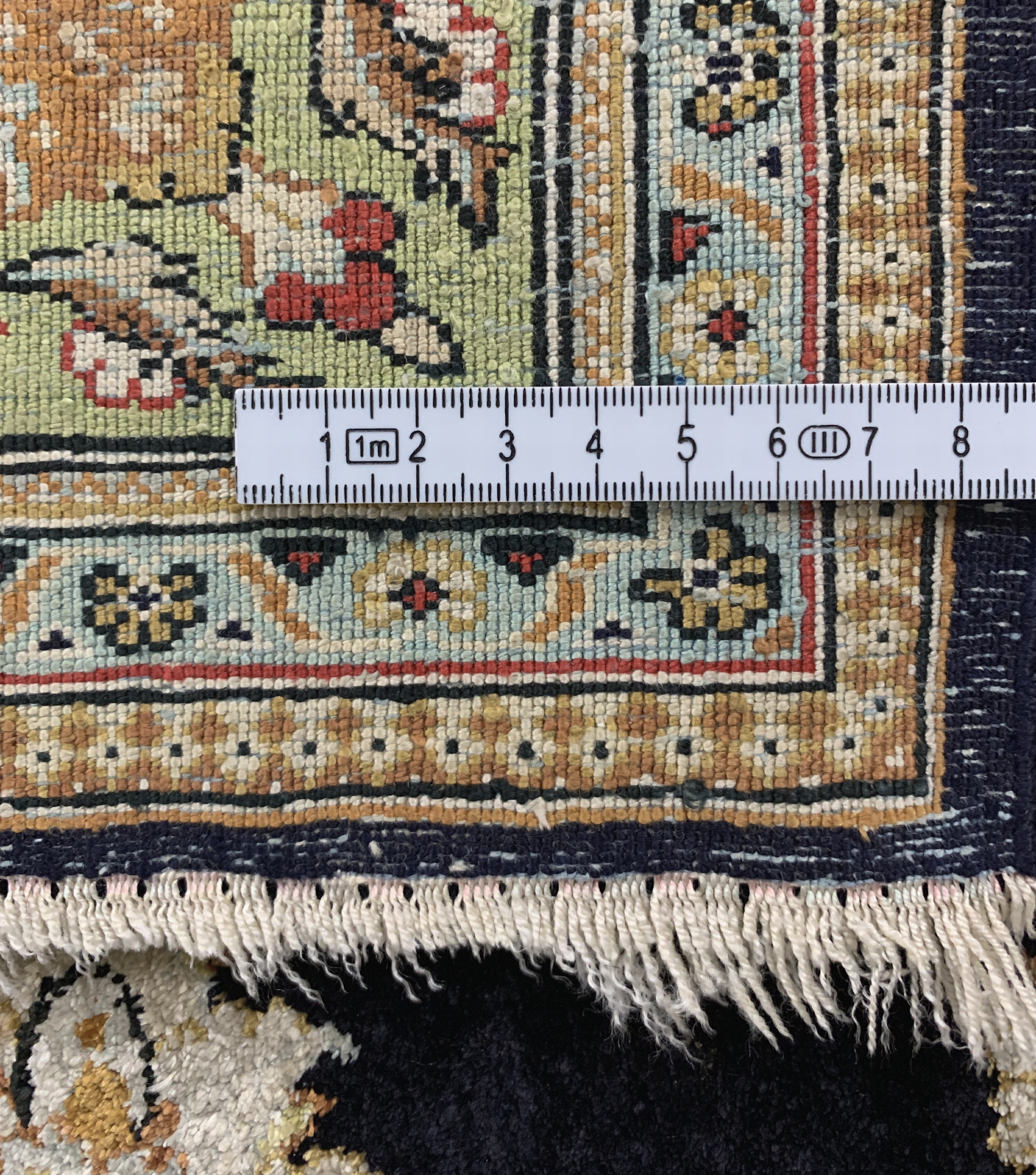 Detail g: Ghom Seide alt, Persien, Mitte 20.Jhd, reine Naturseide, ca. 215 x 140 cm, EHZ: 2
