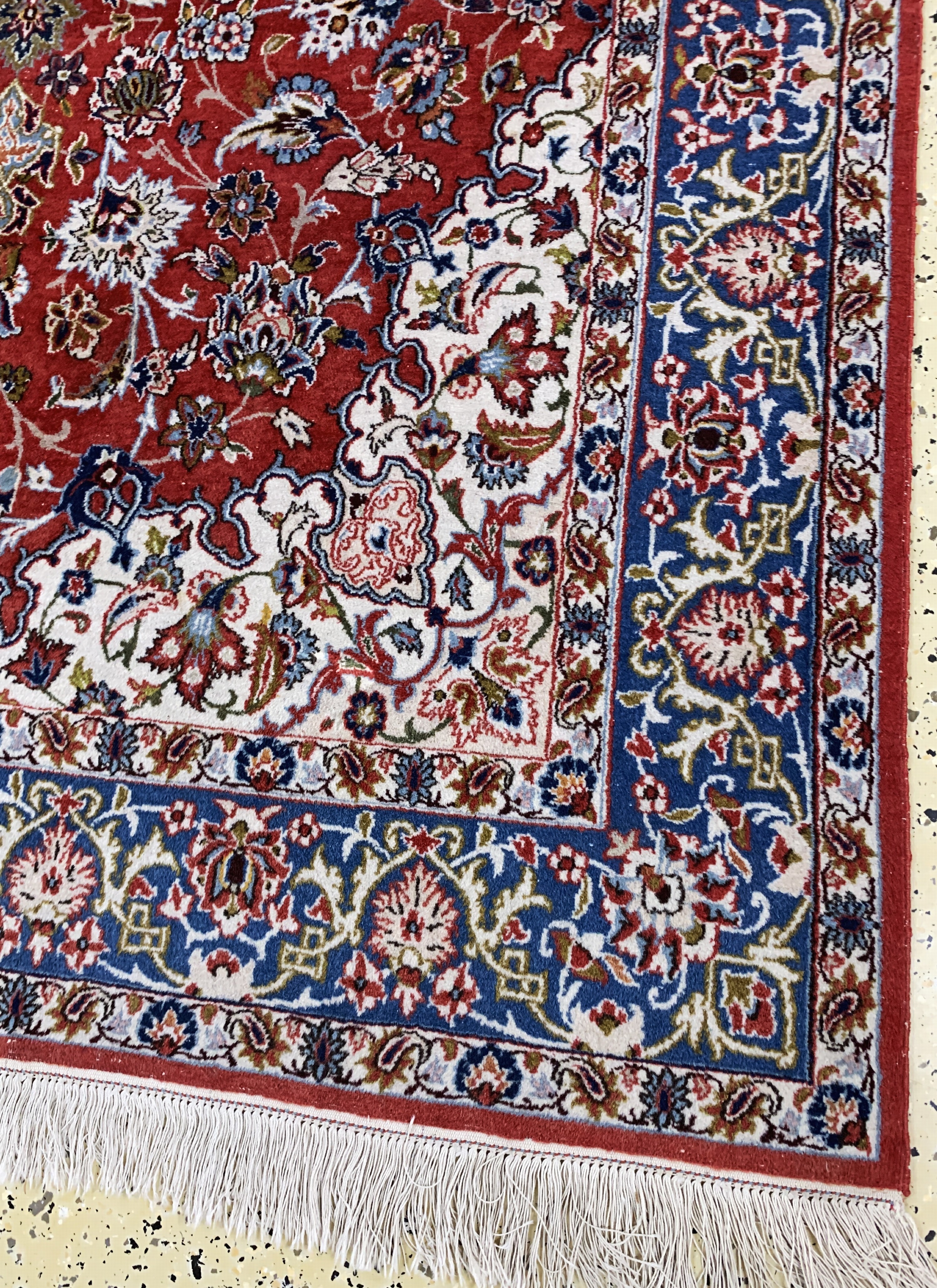 Detail a: Najafabad fein, Persien, Mitte 20.Jhd, Wolle auf Baumwolle, ca. 215 x 150 cm, EHZ: 2
