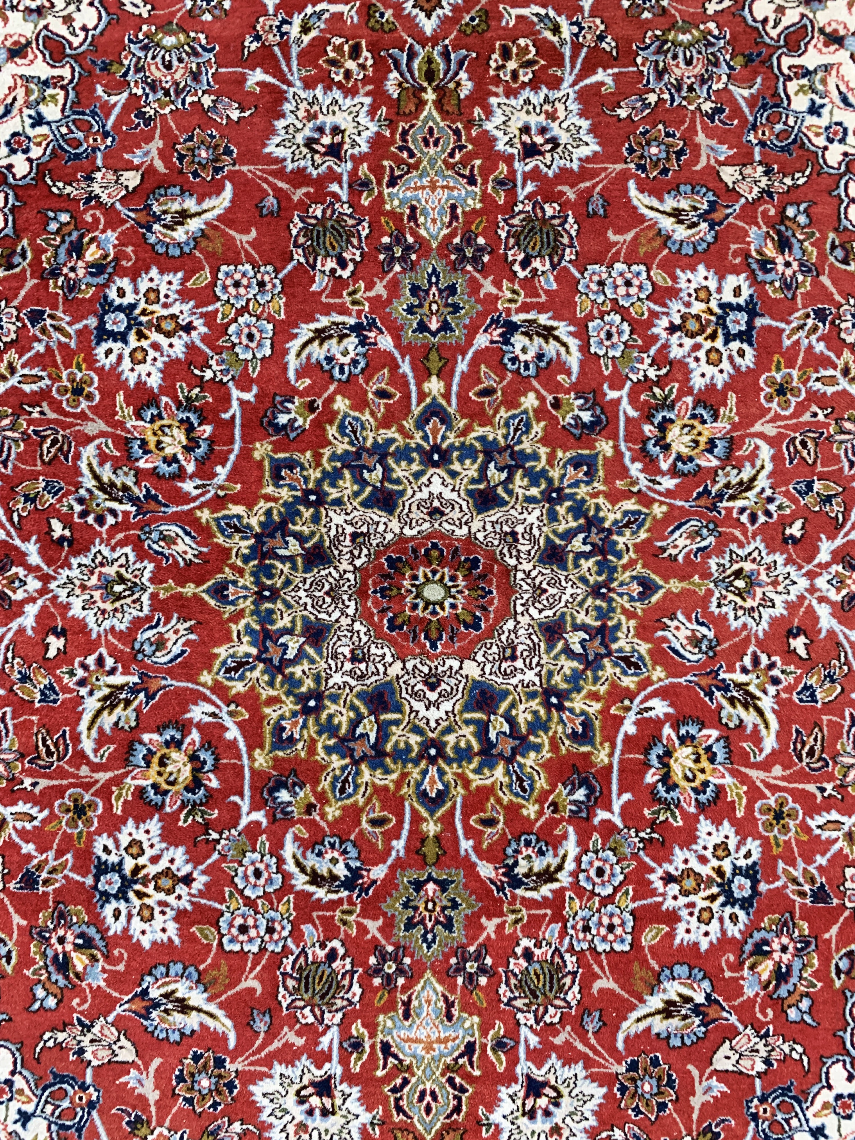 Detail c: Najafabad fein, Persien, Mitte 20.Jhd, Wolle auf Baumwolle, ca. 215 x 150 cm, EHZ: 2