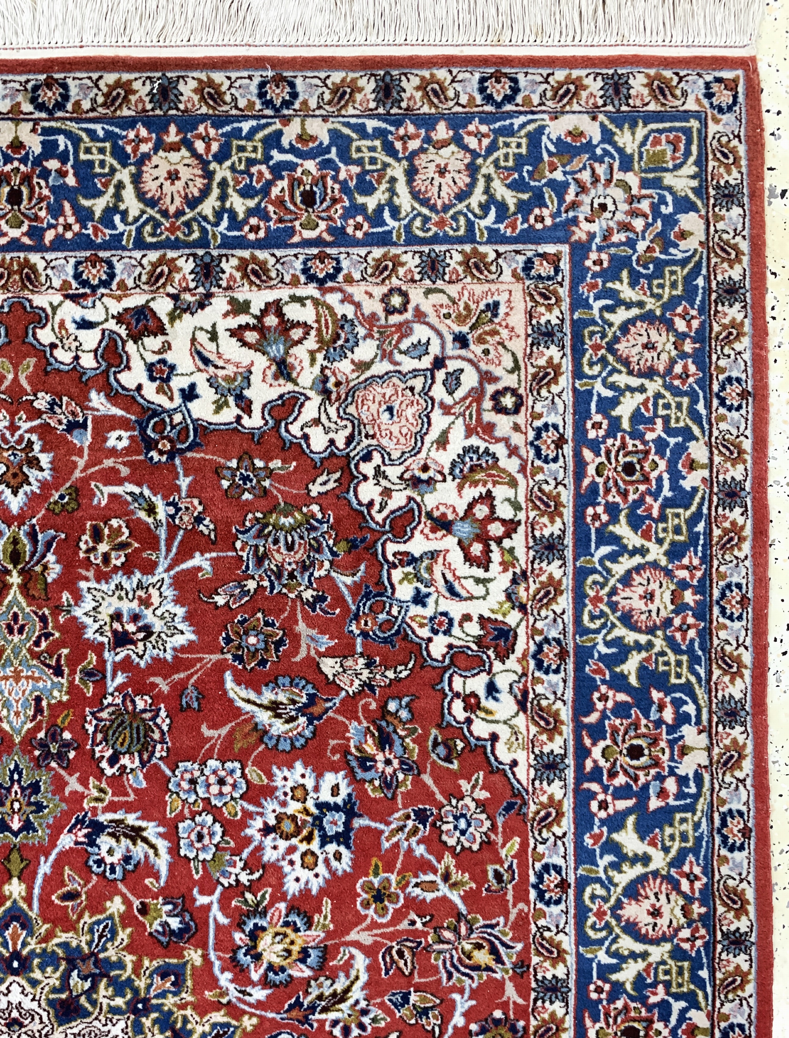 Detail e: Najafabad fein, Persien, Mitte 20.Jhd, Wolle auf Baumwolle, ca. 215 x 150 cm, EHZ: 2