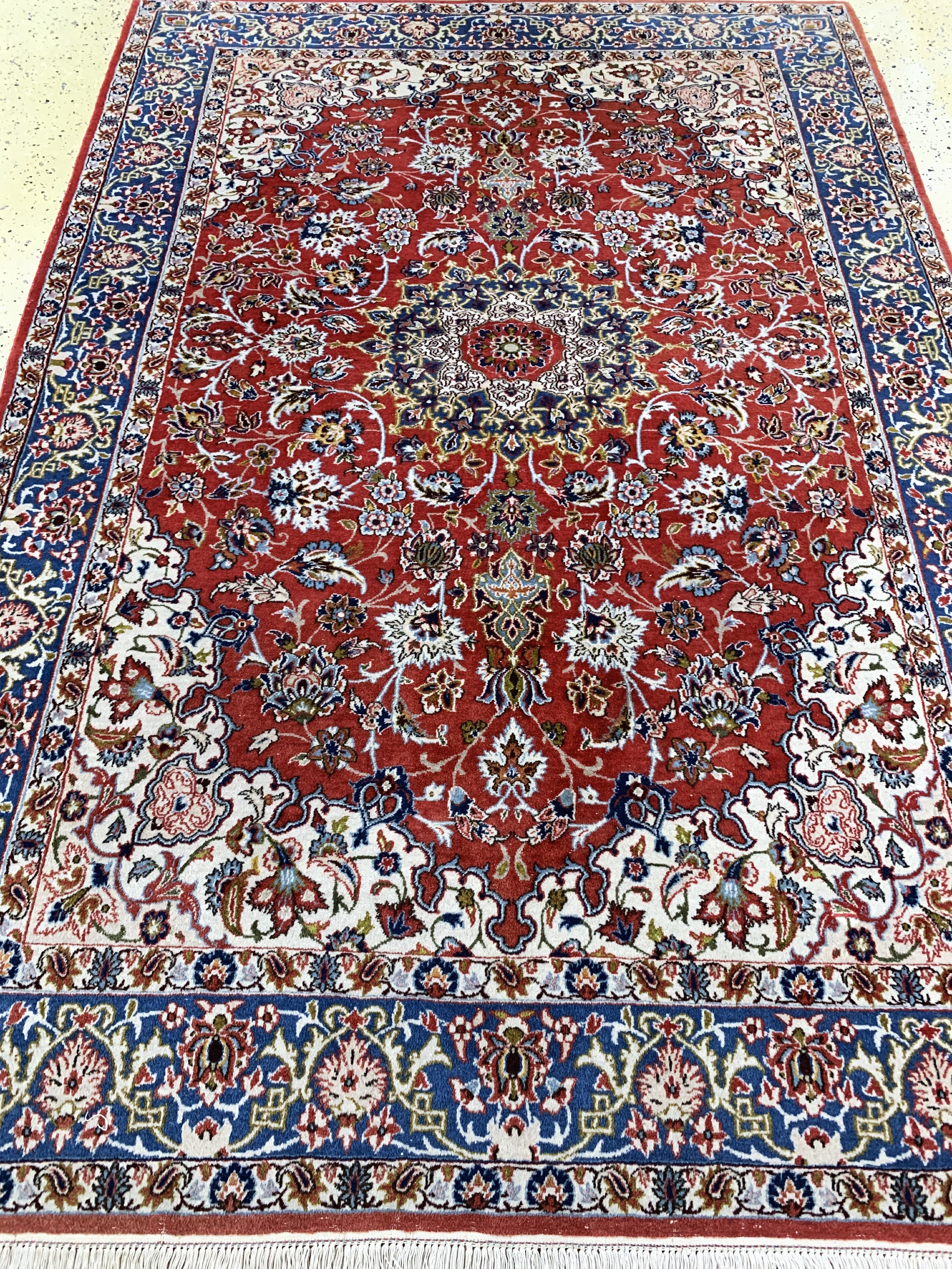Detail f: Najafabad fein, Persien, Mitte 20.Jhd, Wolle auf Baumwolle, ca. 215 x 150 cm, EHZ: 2