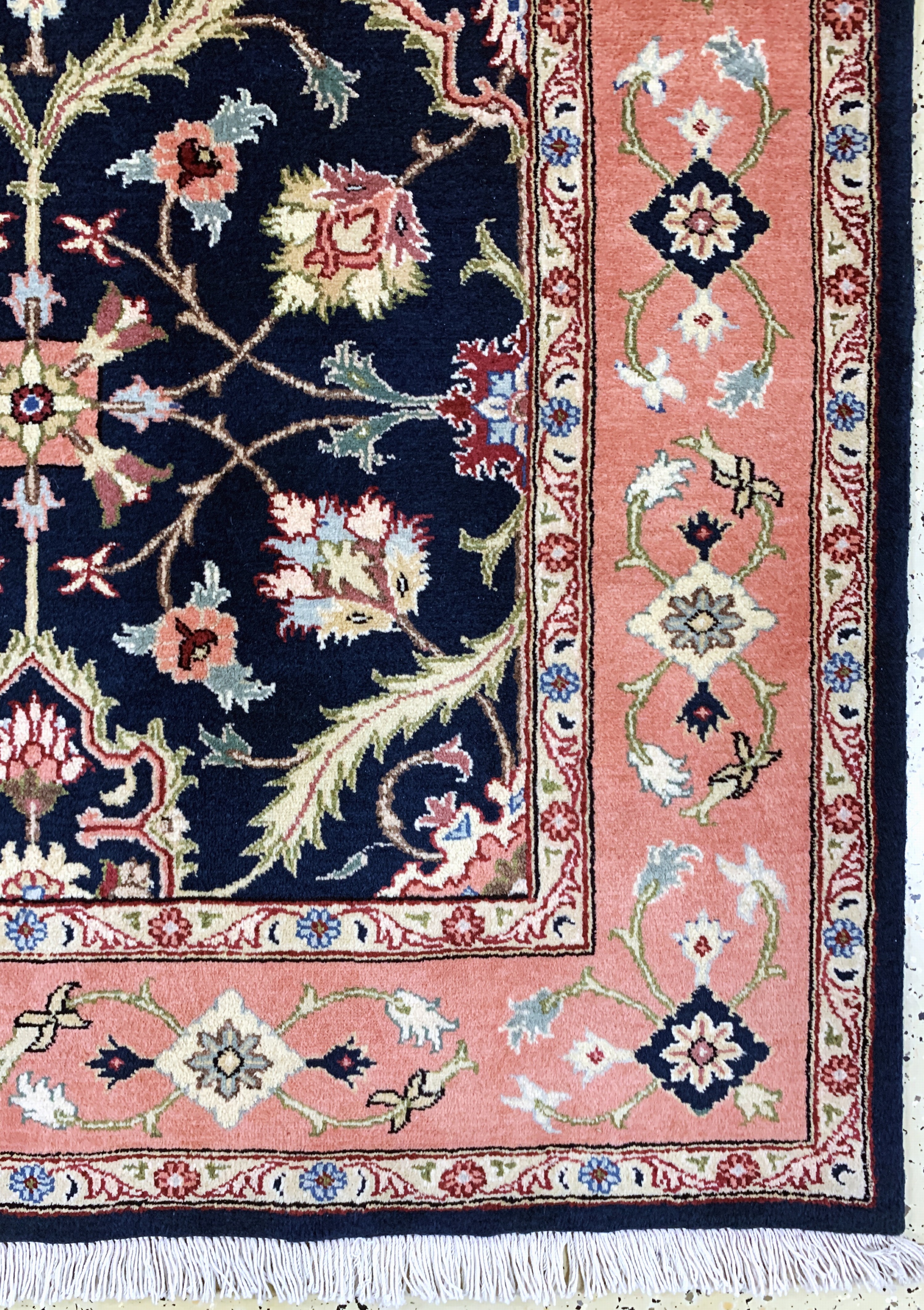 Detail a: Yazd, Persien, Ende 20.Jhd, Wolle auf Baumwolle, ca. 205 x 195 cm, EHZ:1(nahezu neuwertig)