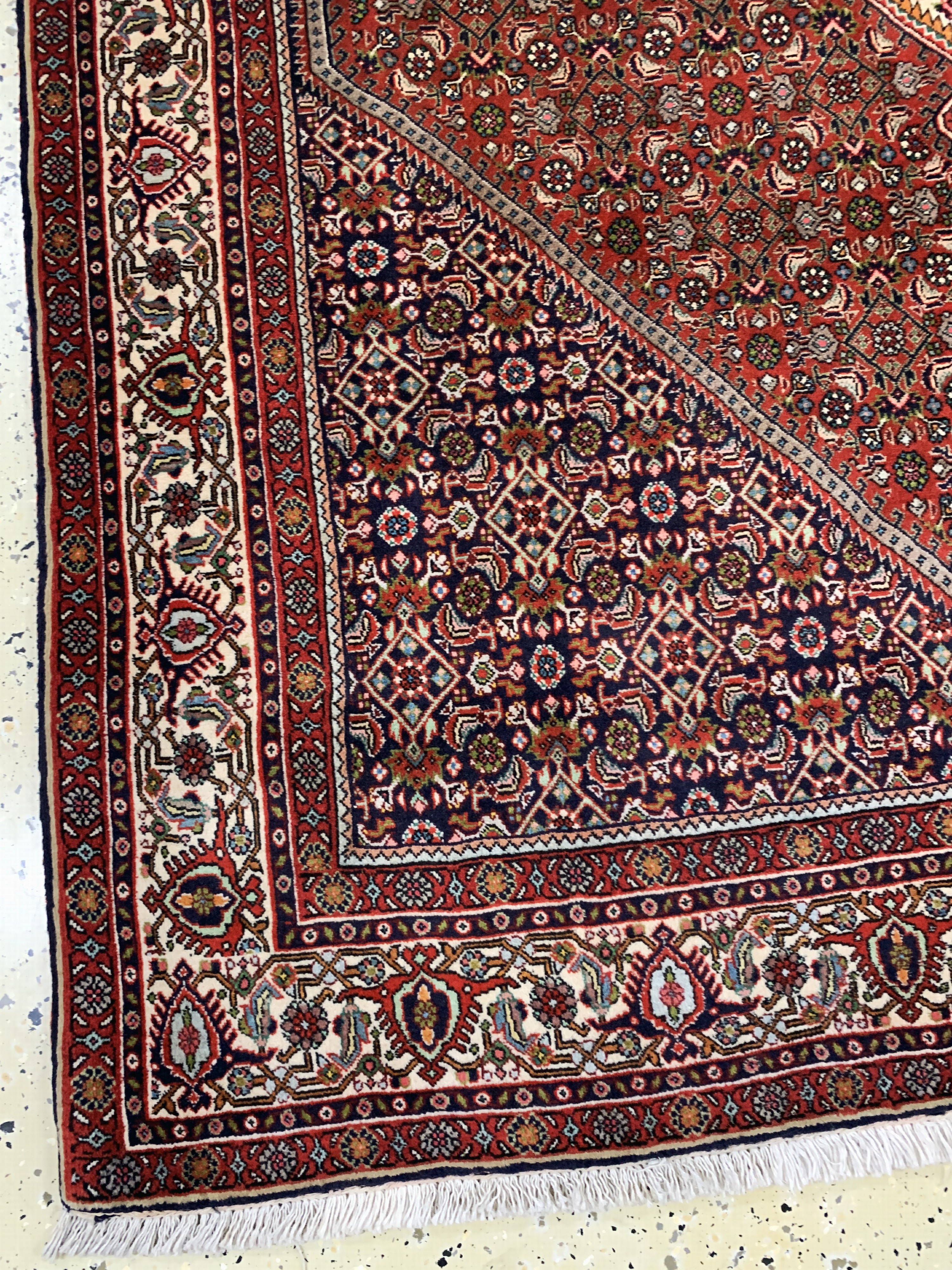 Detail b: Bidjar Kork fein, Persien, Ende 20.Jhd, Korkwolle auf Baumwolle, ca. 272 x 150 cm, EHZ: 1-2