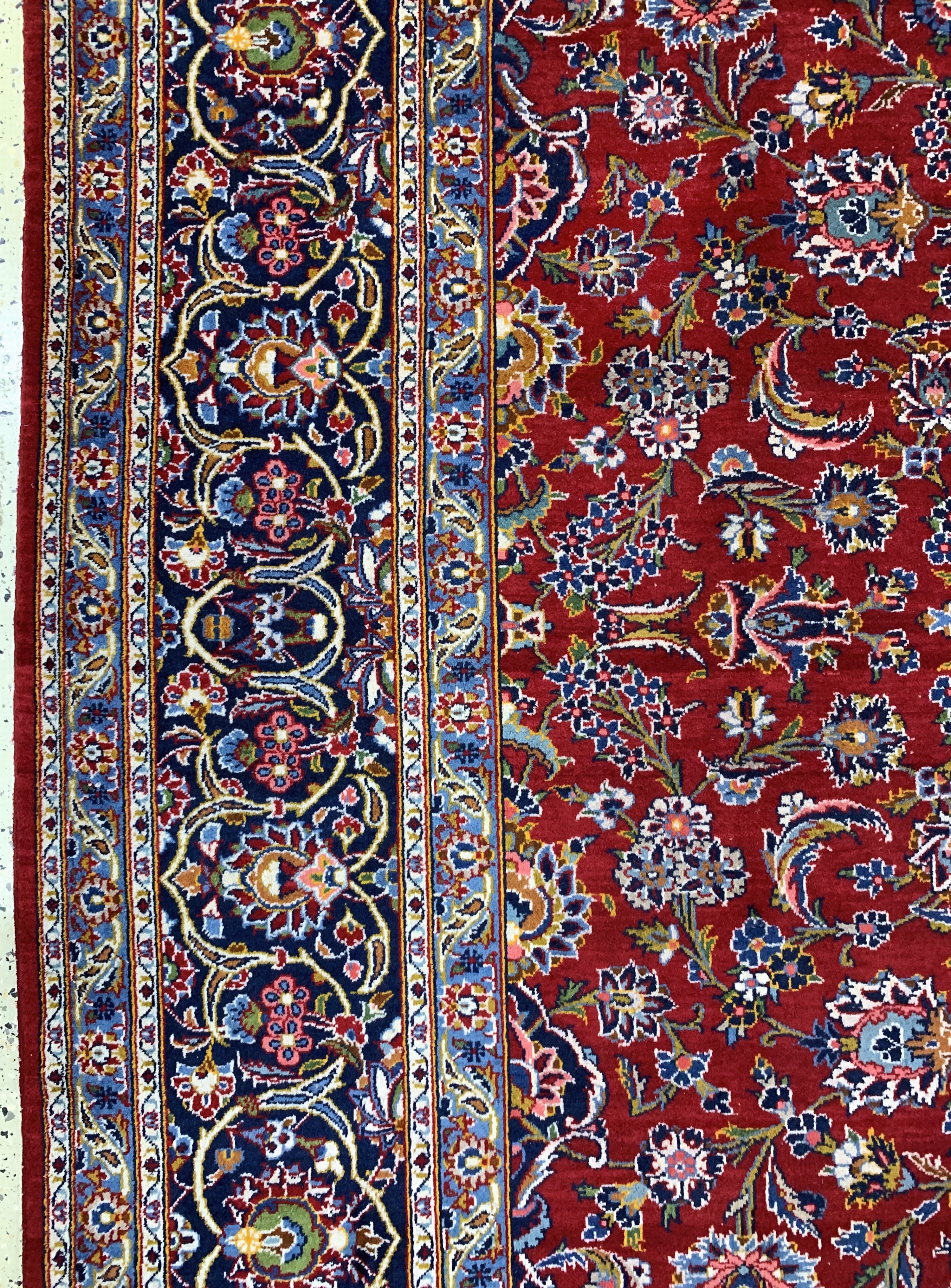 Detail d: Keschan, Persien, Ende 20.Jhd, Wolle auf Baumwolle, ca. 370 x 275 cm, EHZ: 2