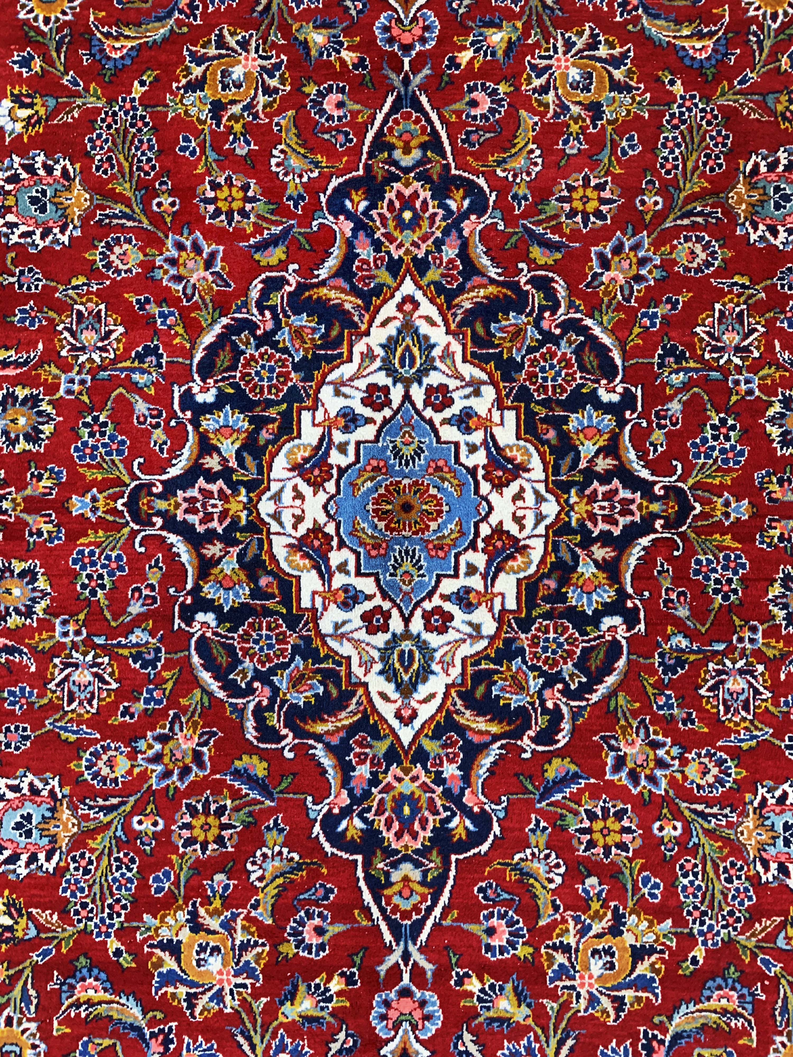 Detail e: Keschan, Persien, Ende 20.Jhd, Wolle auf Baumwolle, ca. 370 x 275 cm, EHZ: 2