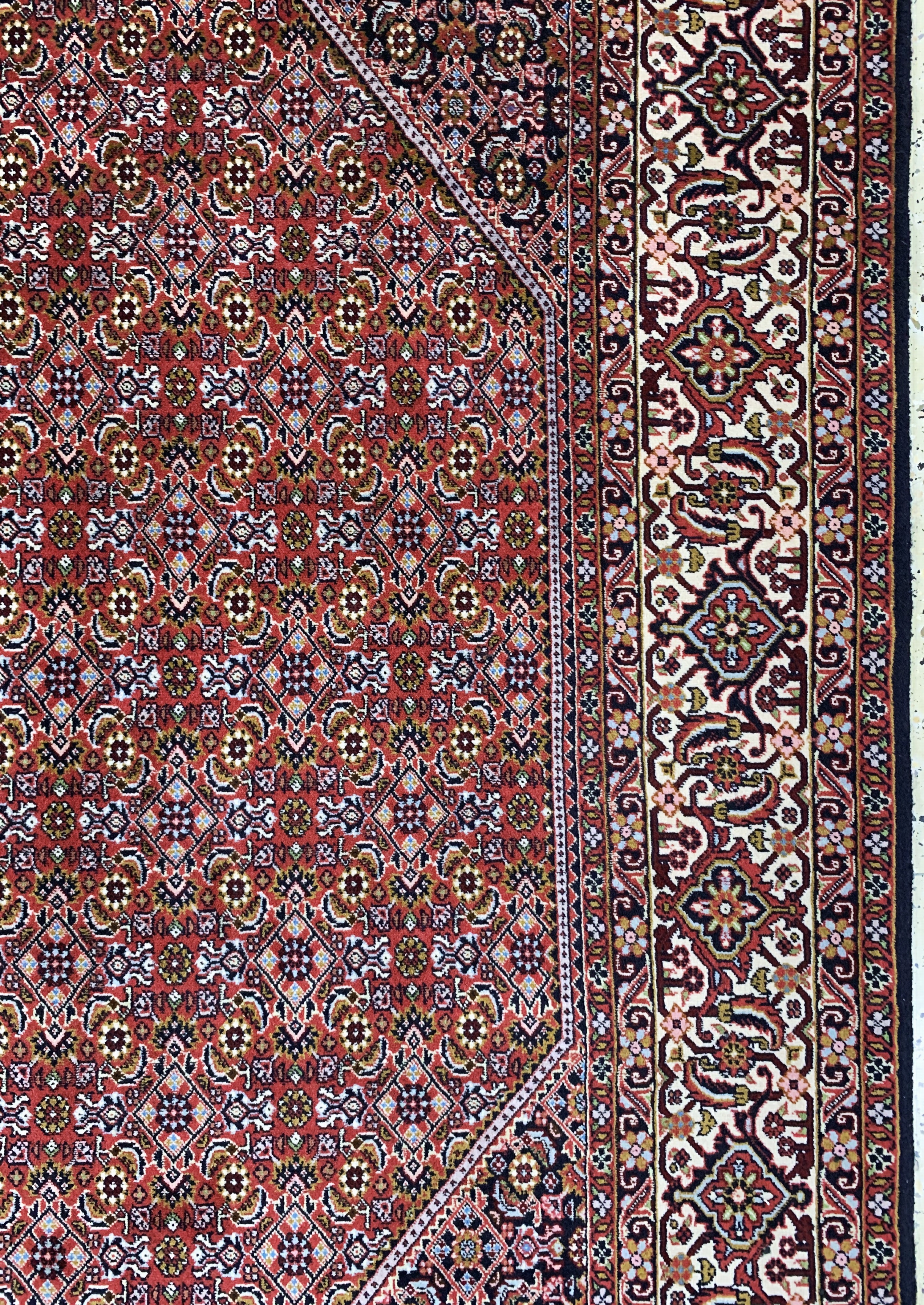 Detail e: Bidjar, Persien, Ende 20.Jhd, Wolle auf Baumwolle, ca. 350 x 247 cm, EHZ: 1-2
