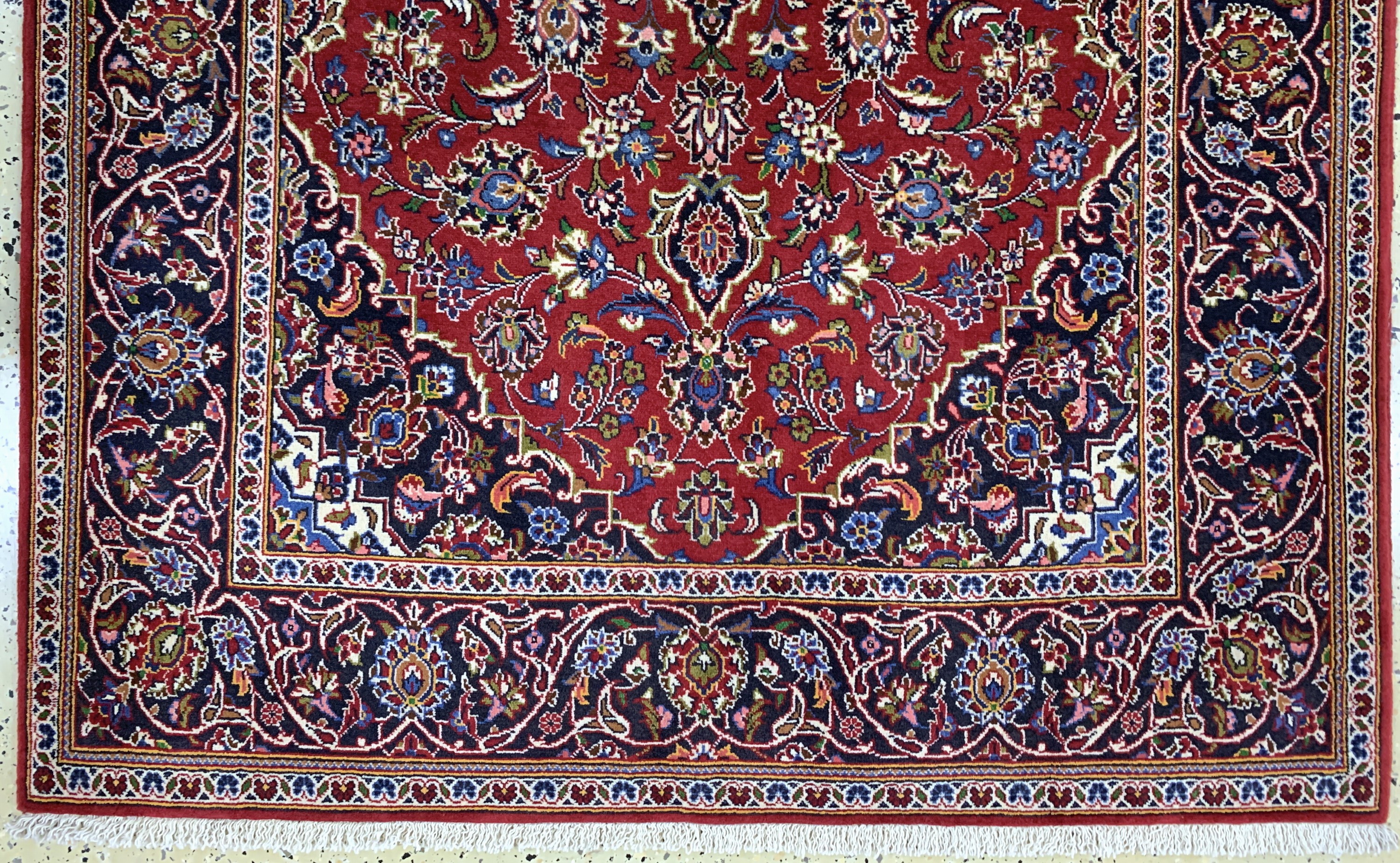 Detail c: Keschan"Shadsar"signiert, Persien, Ende 20.Jhd, Wolle auf Baumwolle, ca. 215 x 140 cm,EHZ:(nahezu neuwertig)
