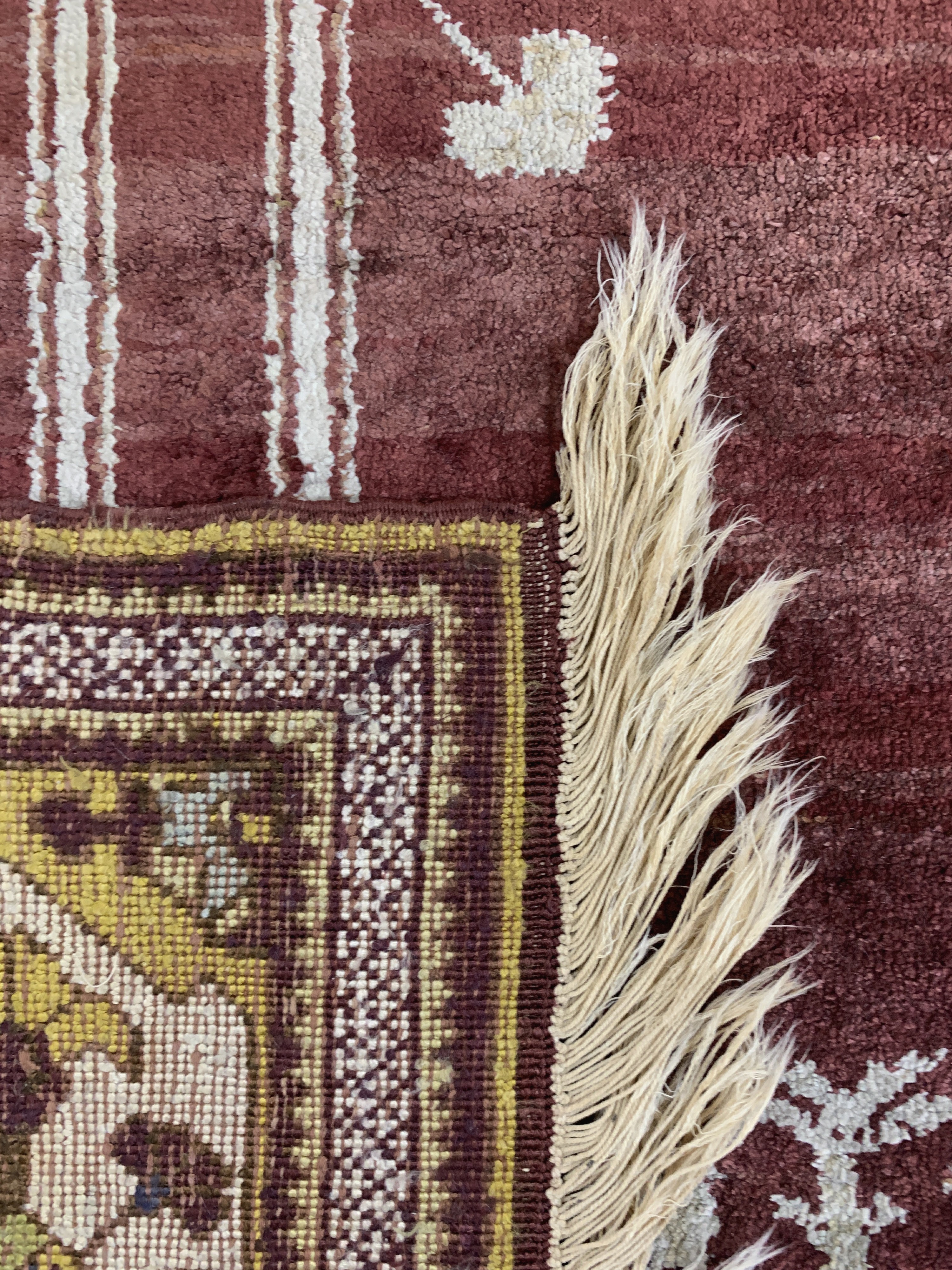 Detail e: Seiden Kayseri, Türkei, Mitte 20.Jhd, Seideauf Baumwolle, ca. 184 x 122 cm, EHZ: 2(Abrasch)