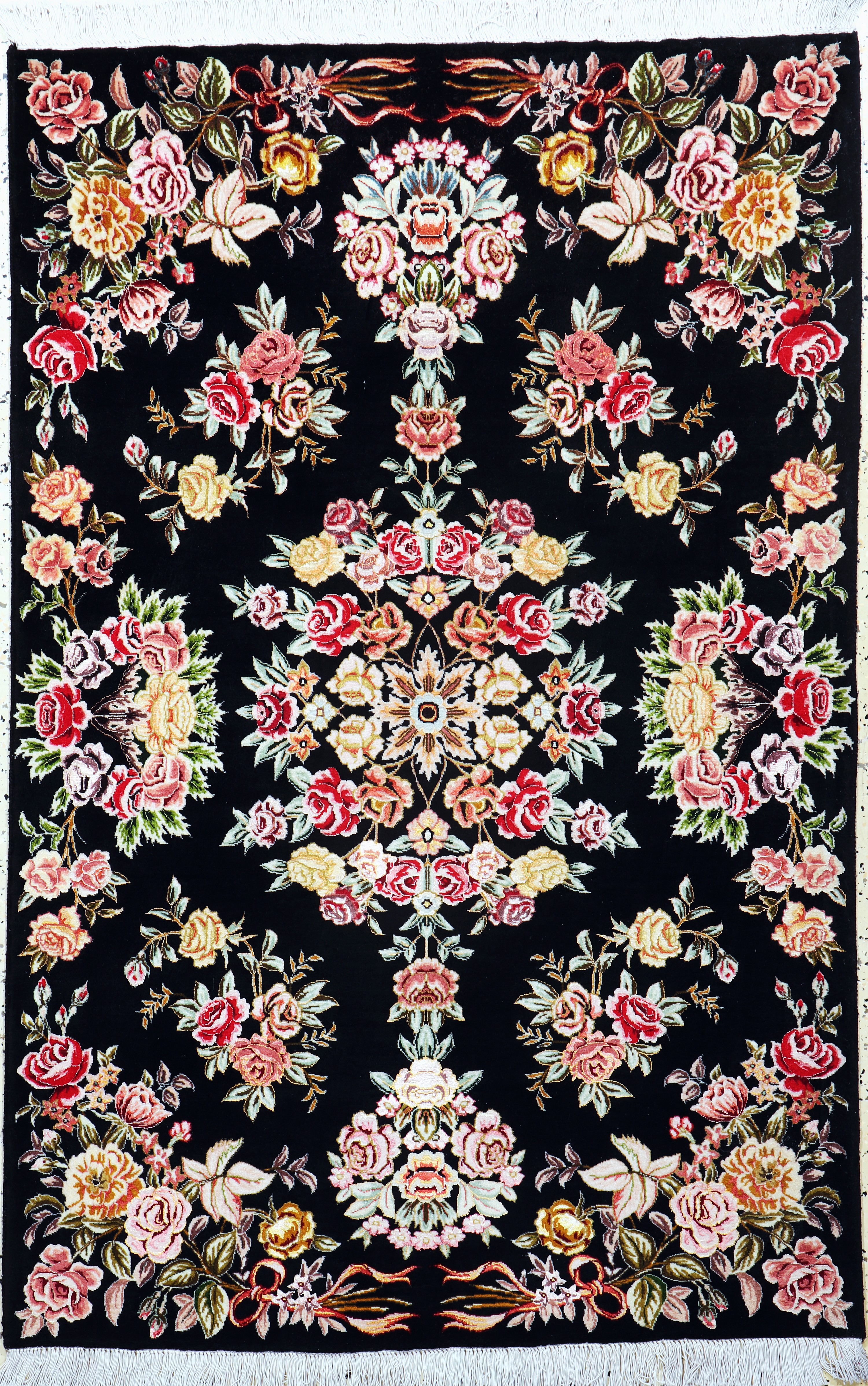 Image 27118375 - Täbriz fein(50 Raj), Persien, Ende 20.Jhd, Korkwolle mit Seide, ca. 150 x 98 cm, ca. ...
