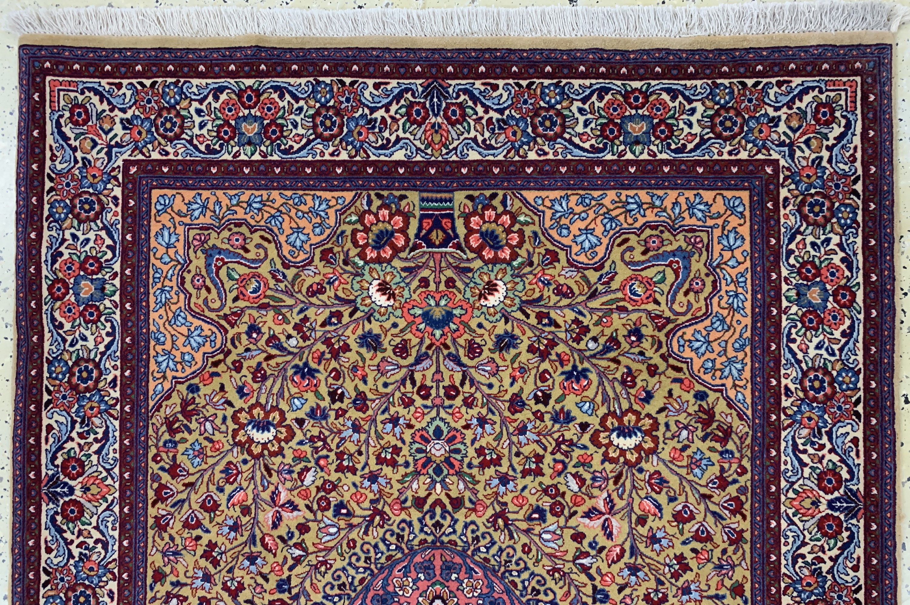 Detail a: Sarogh Ghiasabad fein, Persien, Mitte 20.Jhd, Korkwolle auf Baumwolle, ca. 160 x 110cm, ca. 500.000 Kn/qm, EHZ:(nahezu neuwertig)
