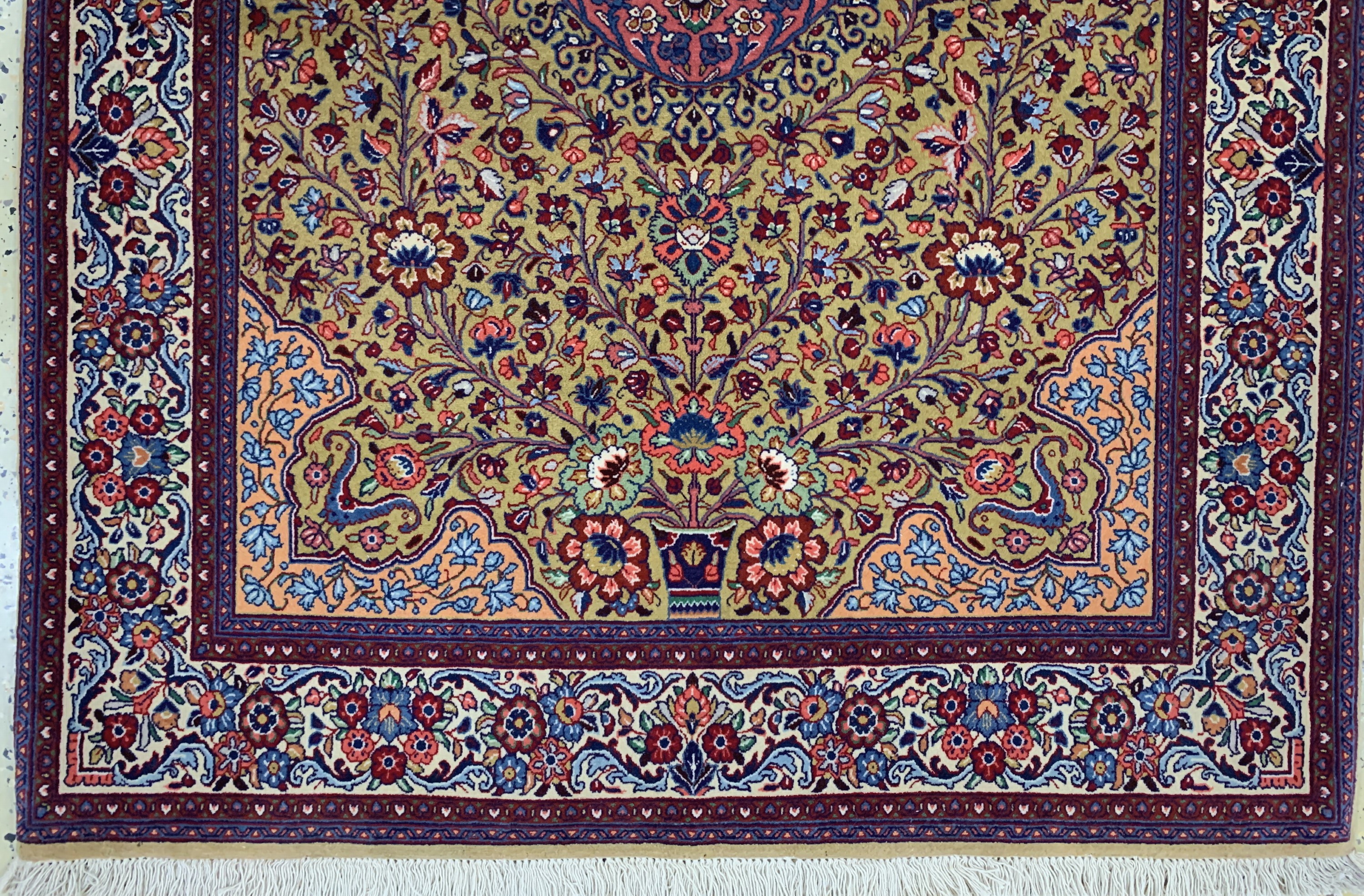 Detail b: Sarogh Ghiasabad fein, Persien, Mitte 20.Jhd, Korkwolle auf Baumwolle, ca. 160 x 110cm, ca. 500.000 Kn/qm, EHZ:(nahezu neuwertig)