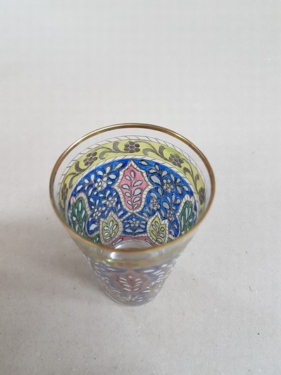 27118307d - Becherglas, ´Jodhpur´, Josephinenhütte, um 1895-1925, farbloses Kristallglas, ...