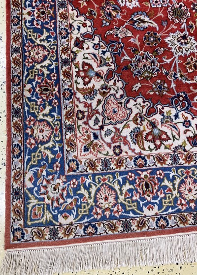 27118323b - Najafabad fein, Persien, Mitte 20.Jhd, Wolle auf Baumwolle, ca. 215 x 150 cm, EHZ: 2 ...