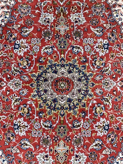 27118323c - Najafabad fein, Persien, Mitte 20.Jhd, Wolle auf Baumwolle, ca. 215 x 150 cm, EHZ: 2 ...