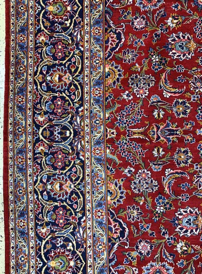 27118329d - Keschan, Persien, Ende 20.Jhd, Wolle auf Baumwolle, ca. 370 x 275 cm, EHZ: 2 ...