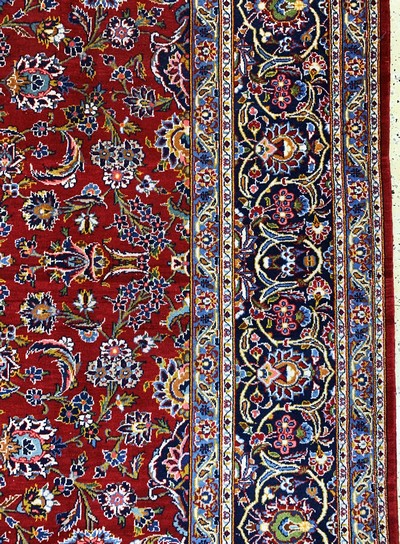 27118329f - Keschan, Persien, Ende 20.Jhd, Wolle auf Baumwolle, ca. 370 x 275 cm, EHZ: 2 ...