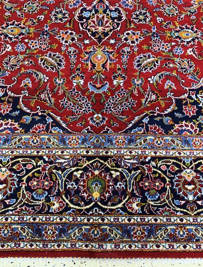 27118329h - Keschan, Persien, Ende 20.Jhd, Wolle auf Baumwolle, ca. 370 x 275 cm, EHZ: 2 ...