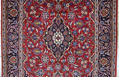 27118335b - Keschan´Shadsar´signiert, Persien, Ende 20.Jhd, Wolle auf Baumwolle, ca. 215 x 140 ...