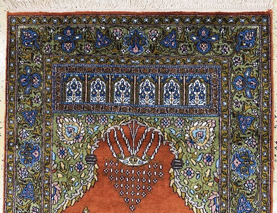 27118336a - 2 Lots Kaschmir, Indien, Ende 20.Jhd, Kunstseide, ca. 135 x 80 cm & ca. 120 x 80 cm, ...