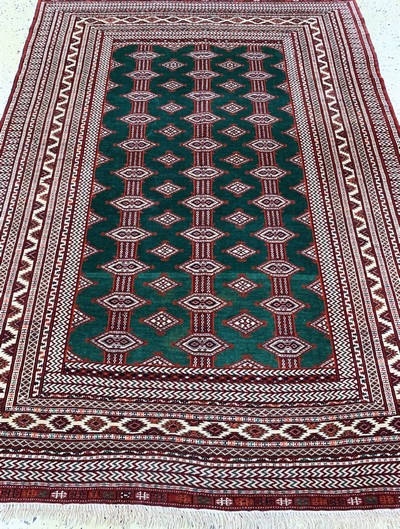 27118340d - Torkmen fein, Persien, Mitte 20.Jhd, Wolle auf Seide, ca. 187 x 135 cm, EHZ: 2 ...