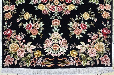 27118375b - Täbriz fein(50 Raj), Persien, Ende 20.Jhd, Korkwolle mit Seide, ca. 150 x 98 cm, ca. ...
