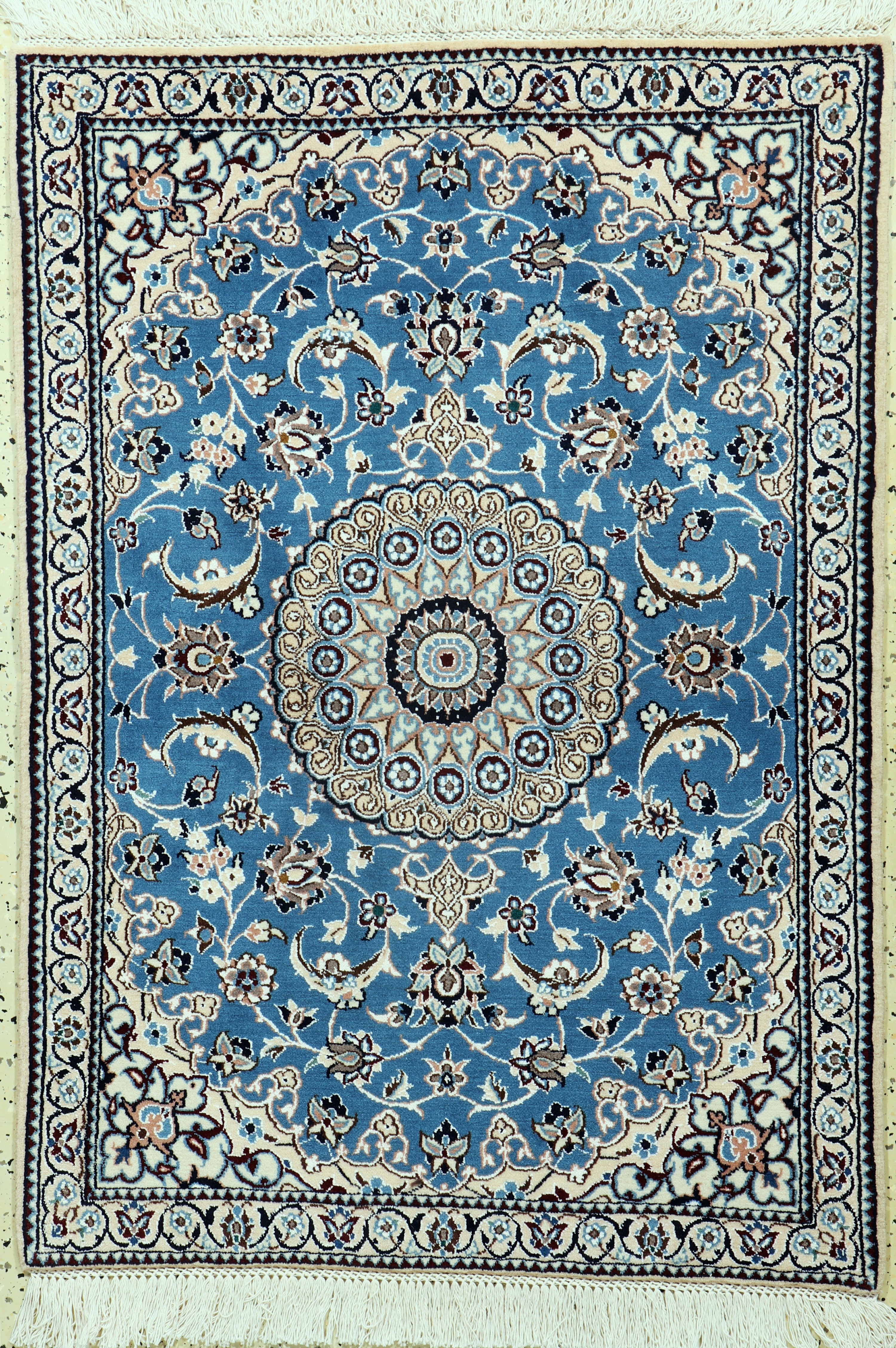 Image 27118401 - Nain fein(9 La), Persien, Ende 20.Jhd, Korkwolle mit Seide, ca. 130 x 90 cm, ca. ...