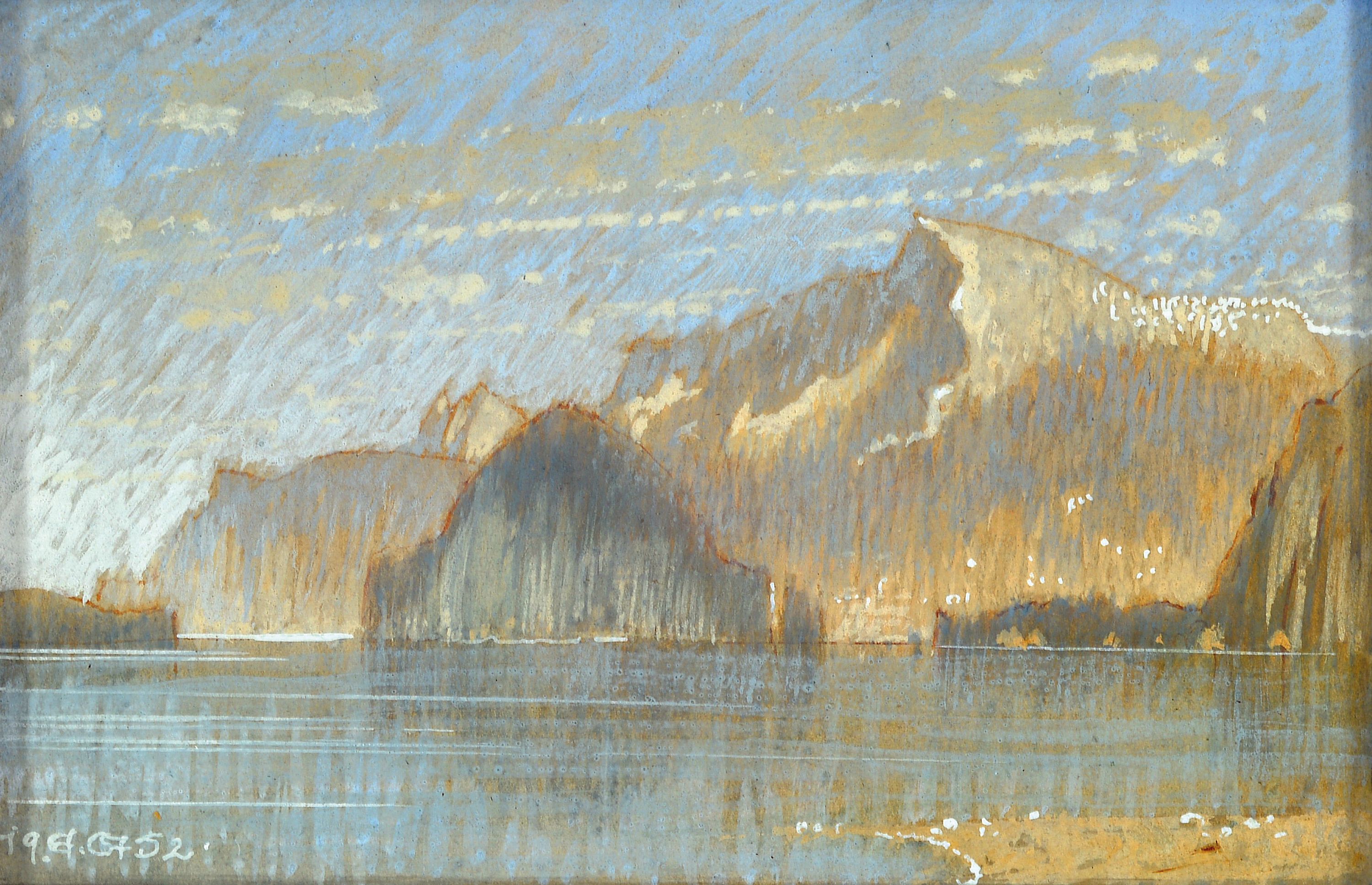 Image 27118487 - Edmund Steppes, 1873 Burghausen-1968 Deggendorf, Blick auf des Ufer des Mondsees bei ...